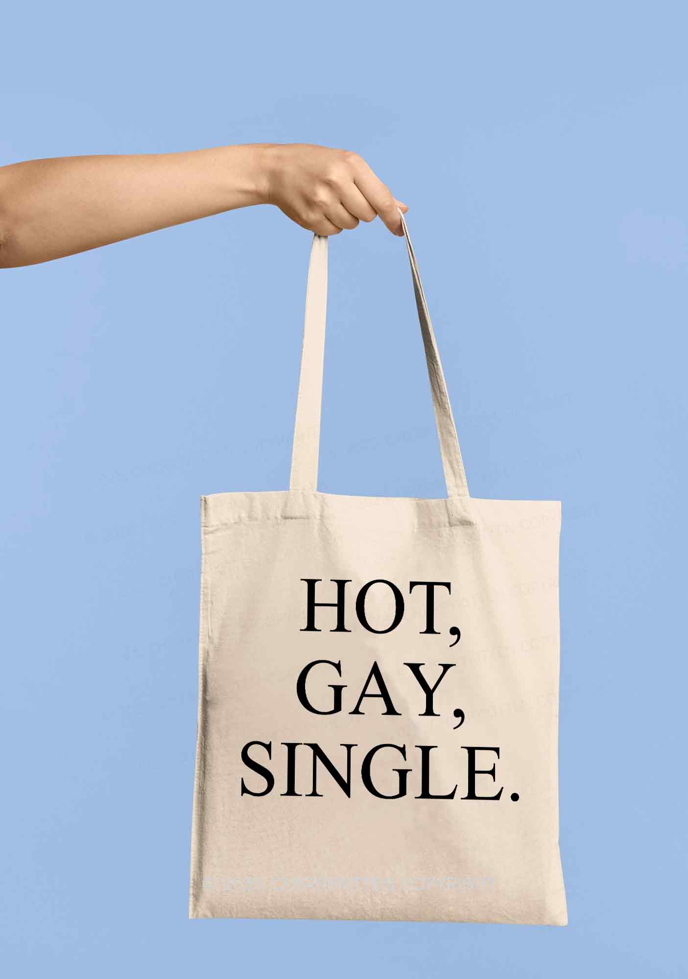 Hot Gay Single Pride Y2K Canvas Tote Bag Cherrykitten - Image 2