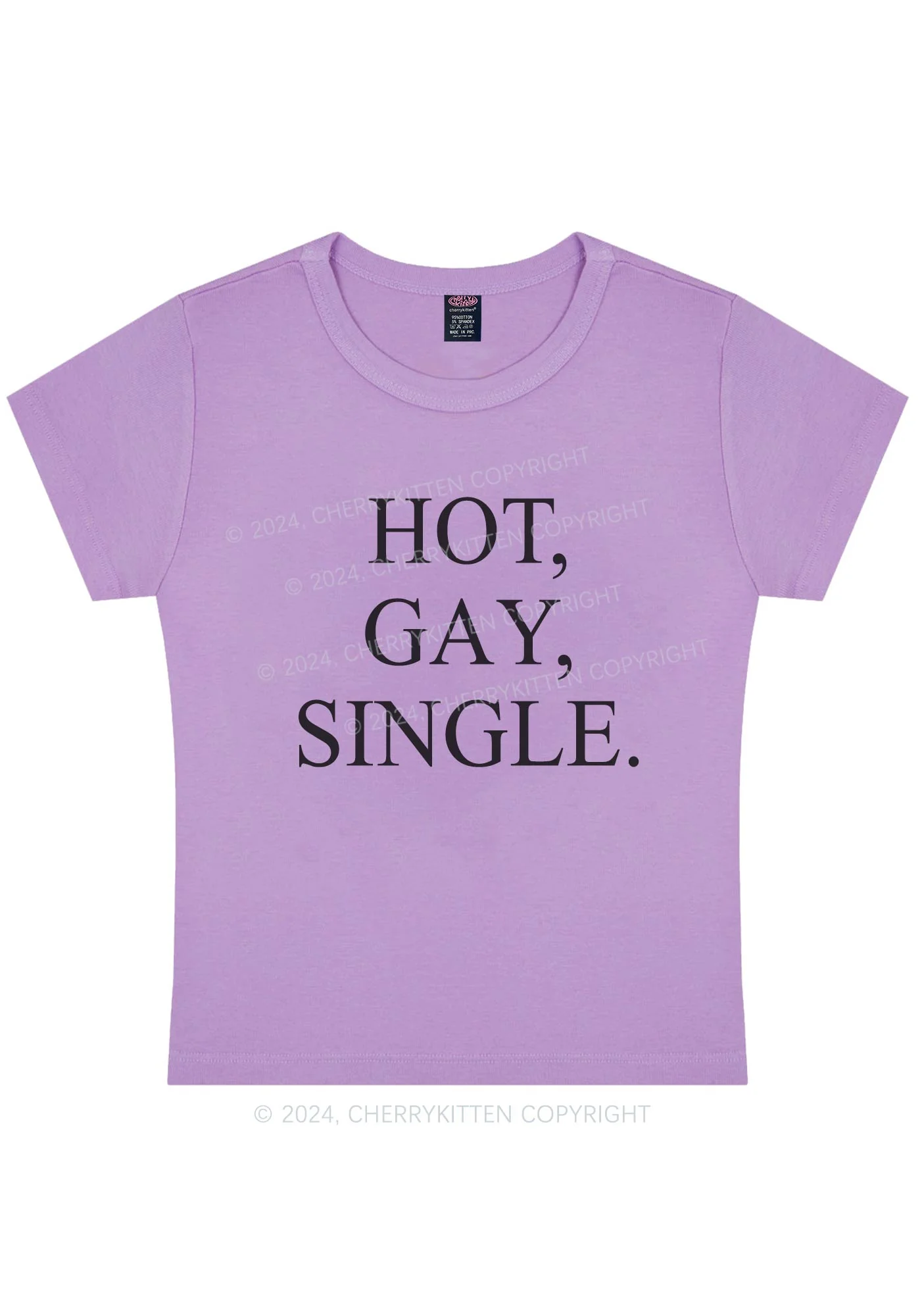 Hot Gay Single Y2K Baby Tee Cherrykitten - Image 8
