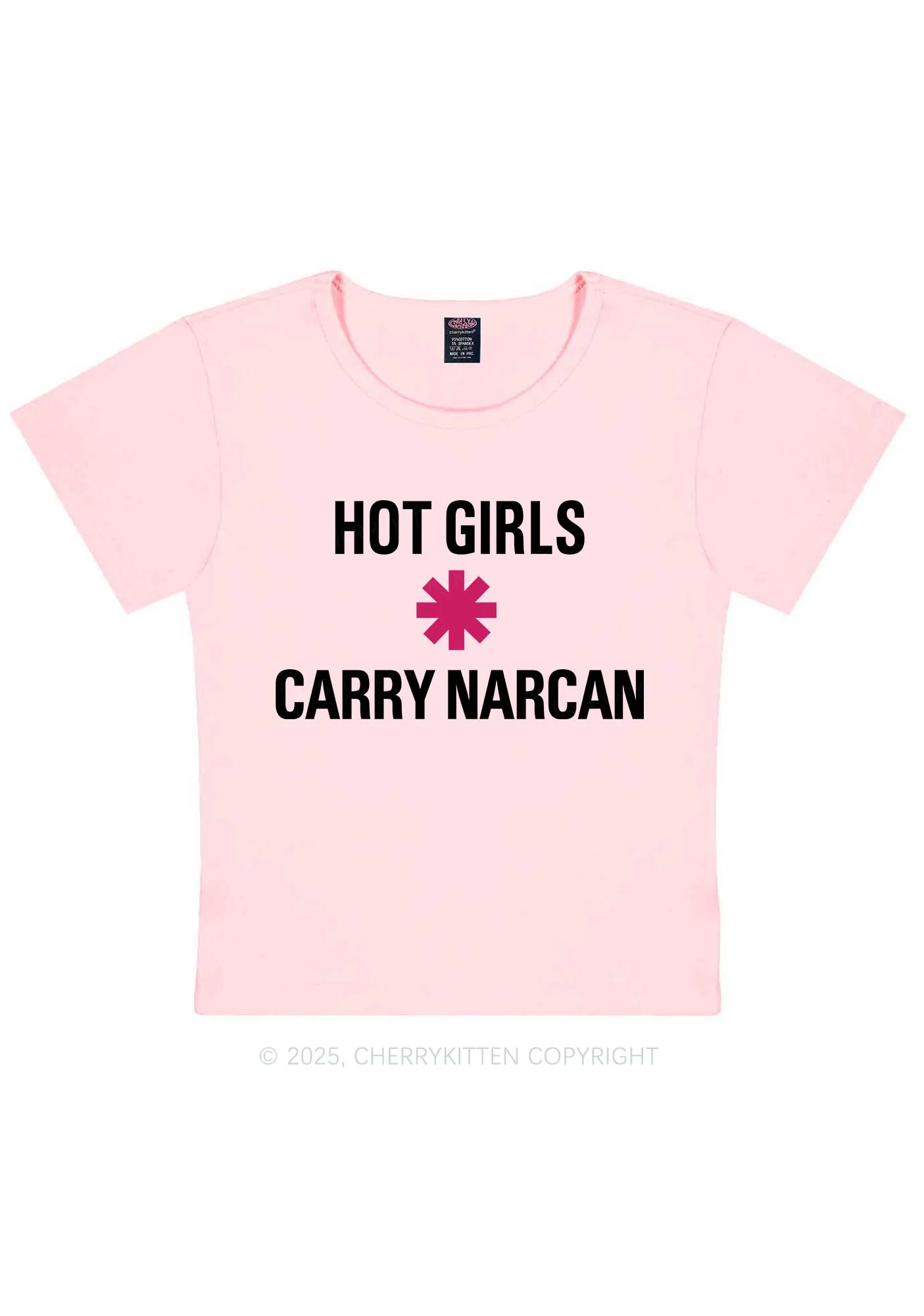 Hot Girls Carry Nxrcan Y2K Baby Tee Cherrykitten - Image 10