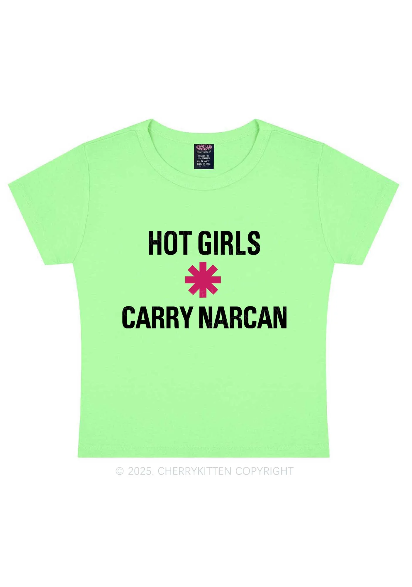 Hot Girls Carry Nxrcan Y2K Baby Tee Cherrykitten - Image 11