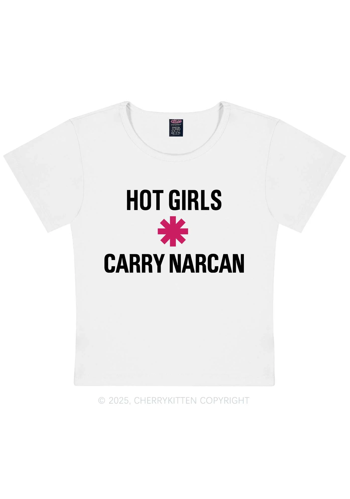 Hot Girls Carry Nxrcan Y2K Baby Tee Cherrykitten - Image 5