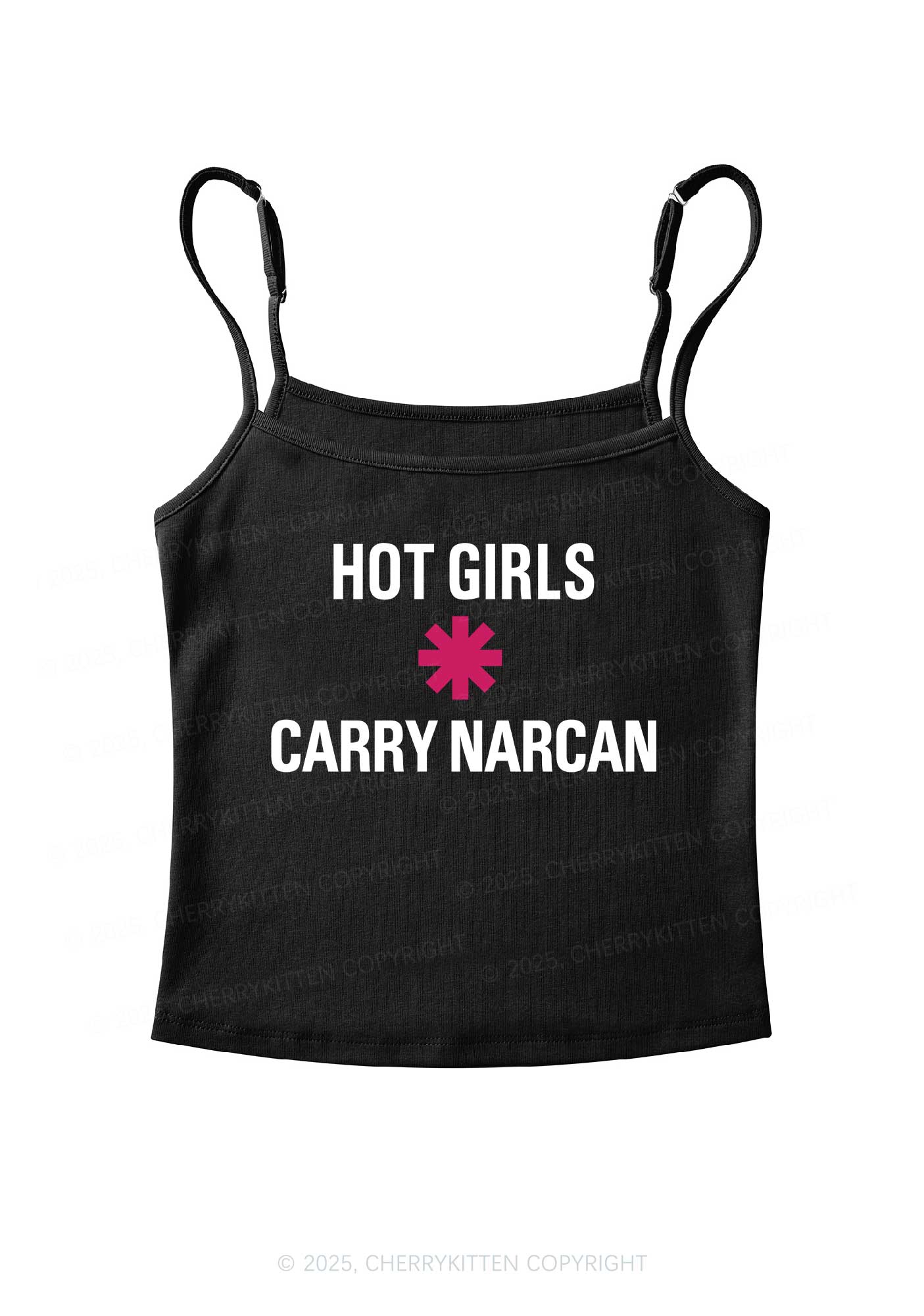 Hot Girls Carry Nxrcan Y2K Spaghetti Strap Cami Cherrykitten - Image 4