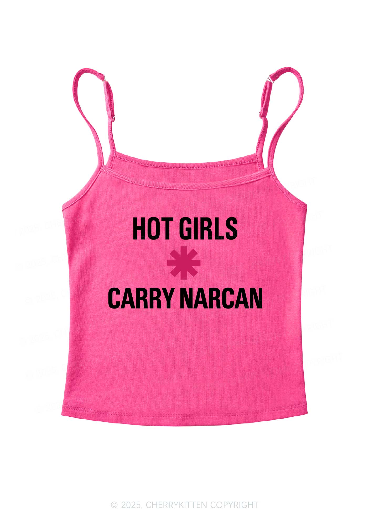 Hot Girls Carry Nxrcan Y2K Spaghetti Strap Cami Cherrykitten - Image 6