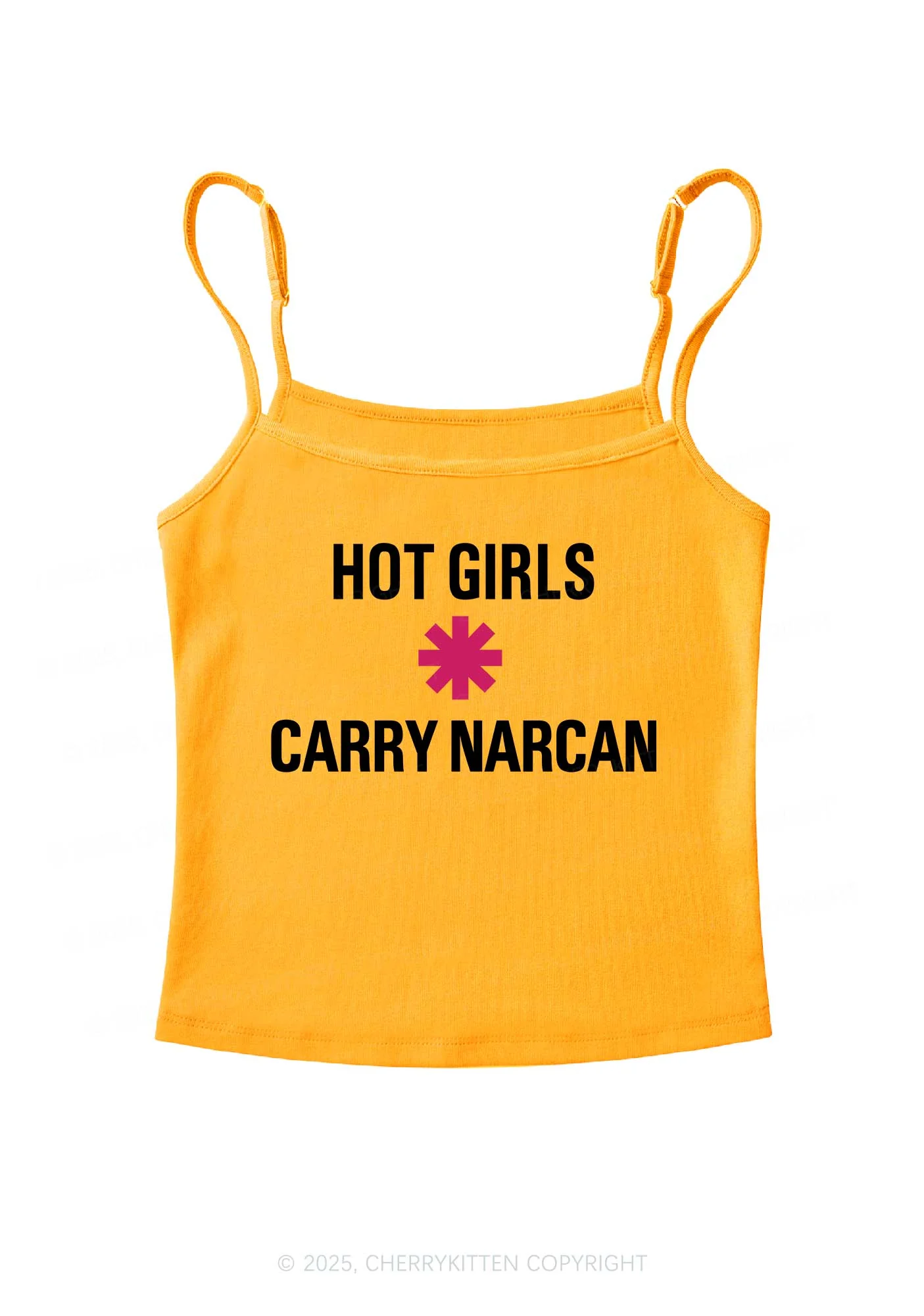 Hot Girls Carry Nxrcan Y2K Spaghetti Strap Cami Cherrykitten - Image 7