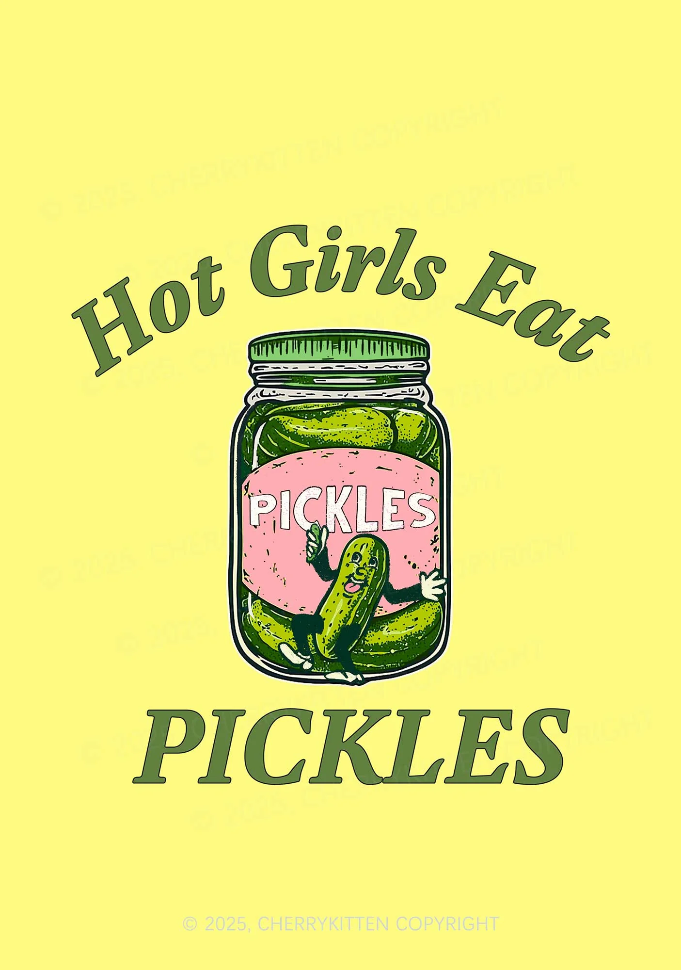 Hot Girls Eat Pickles 1Pc Y2K Pin Badge Cherrykitten - Image 2