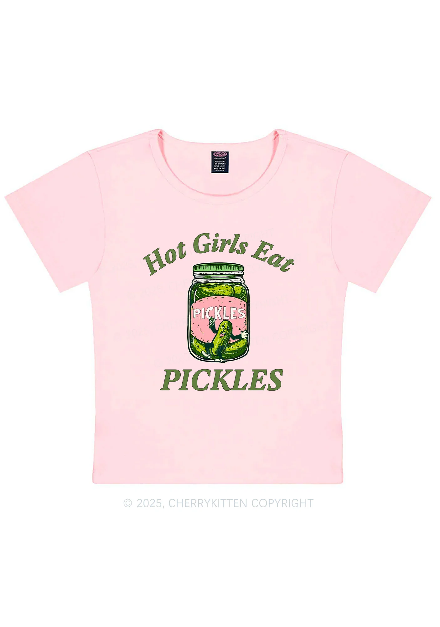 Hot Girls Eat Pickles Y2K Baby Tee Cherrykitten - Image 10