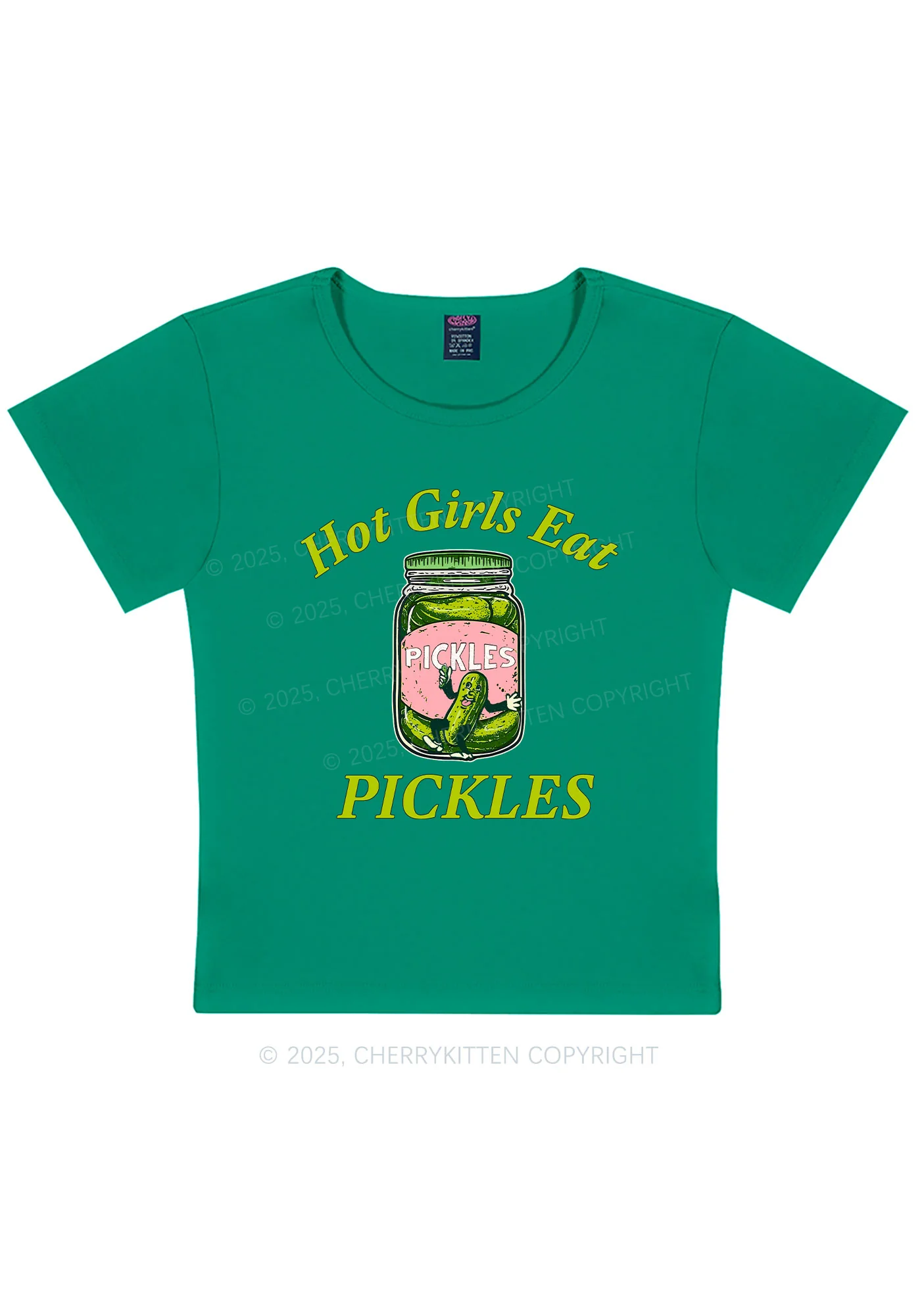 Hot Girls Eat Pickles Y2K Baby Tee Cherrykitten - Image 11