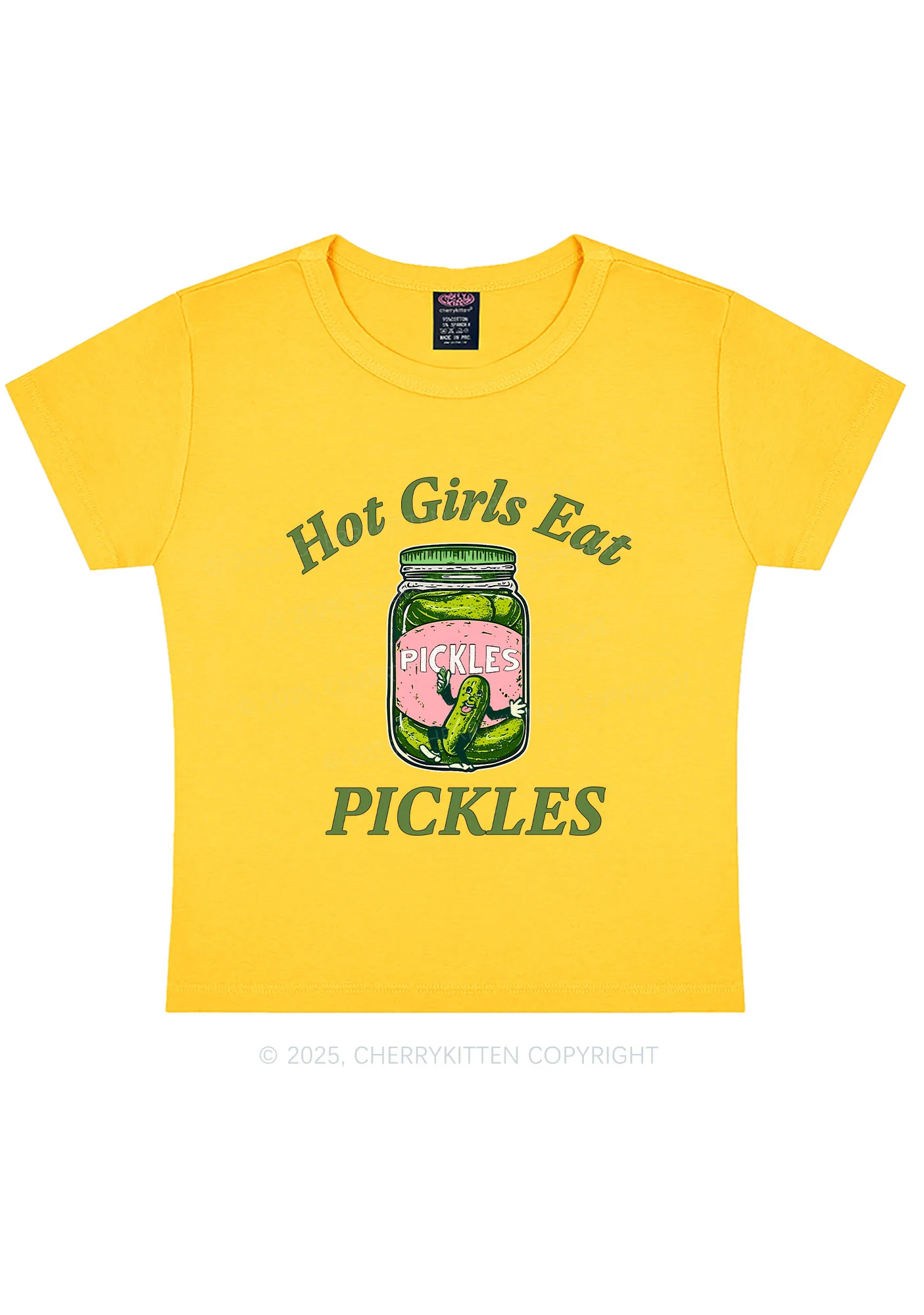 Hot Girls Eat Pickles Y2K Baby Tee Cherrykitten - Image 7