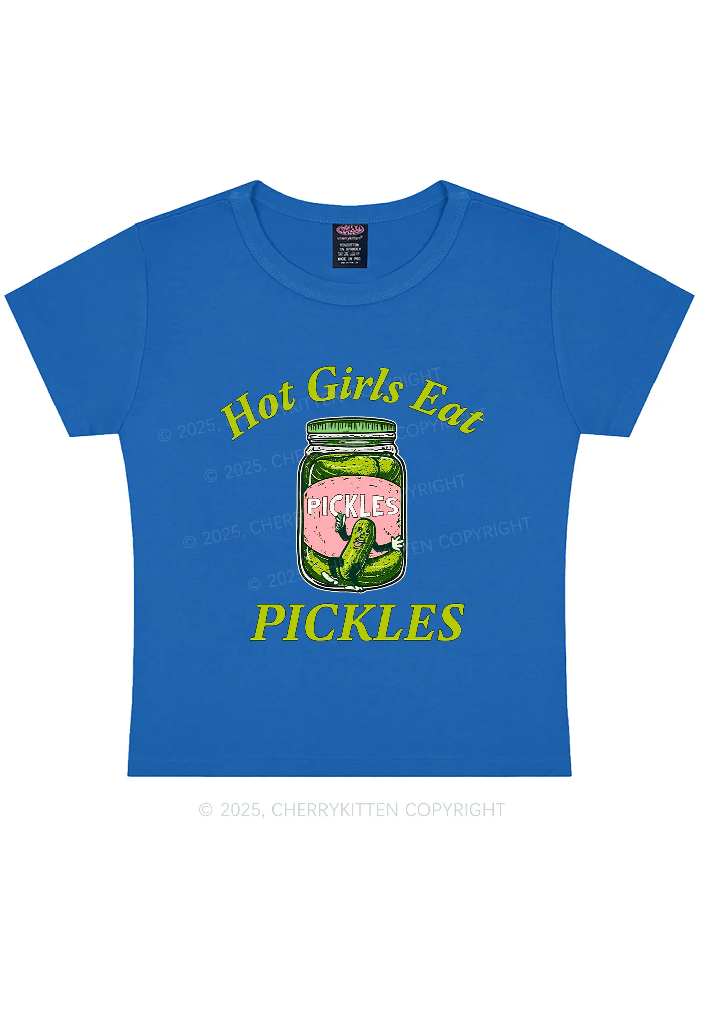 Hot Girls Eat Pickles Y2K Baby Tee Cherrykitten - Image 8