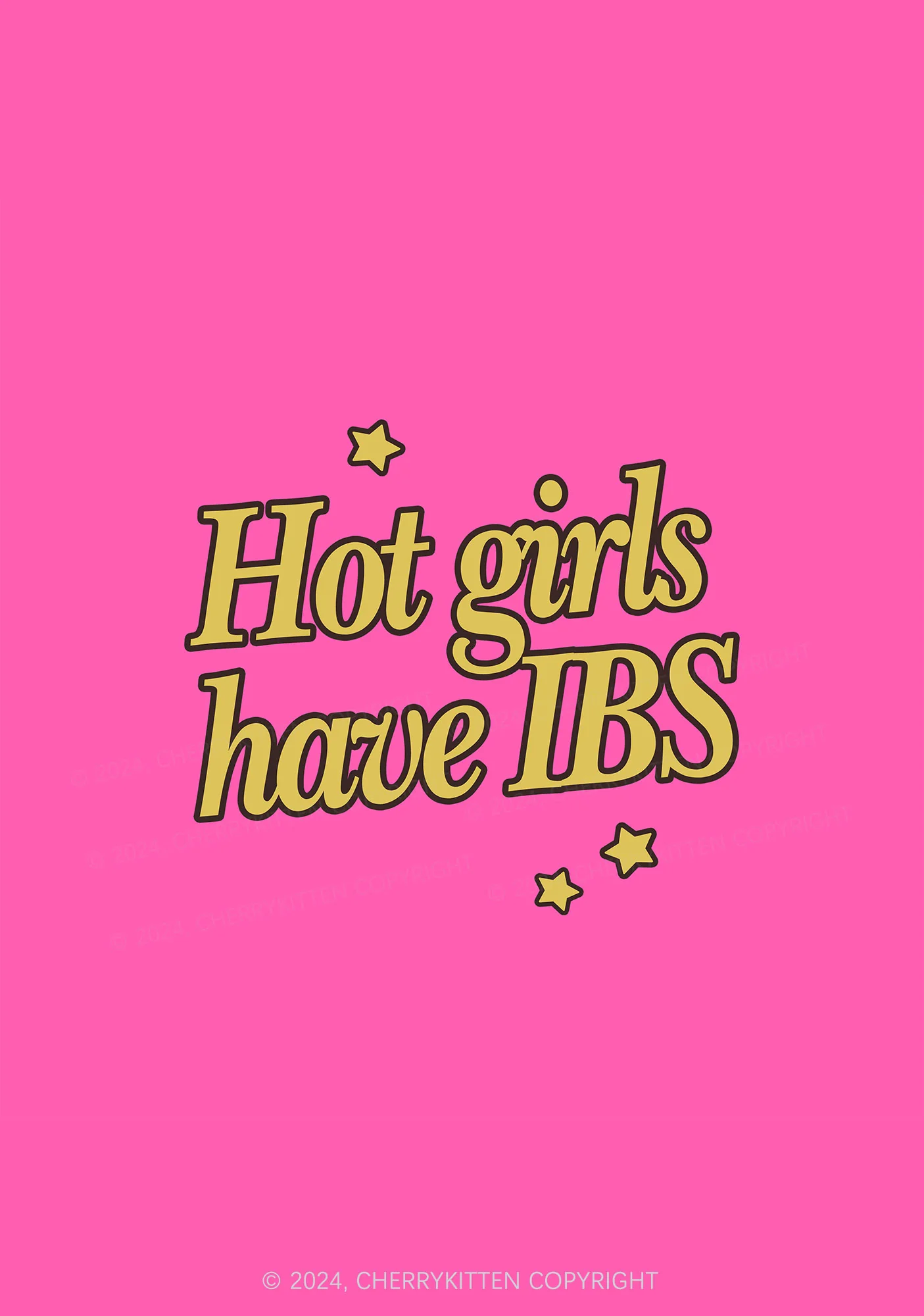 Hot Girls Have IBS 1Pc Y2K Pin Badge Cherrykitten - Image 2