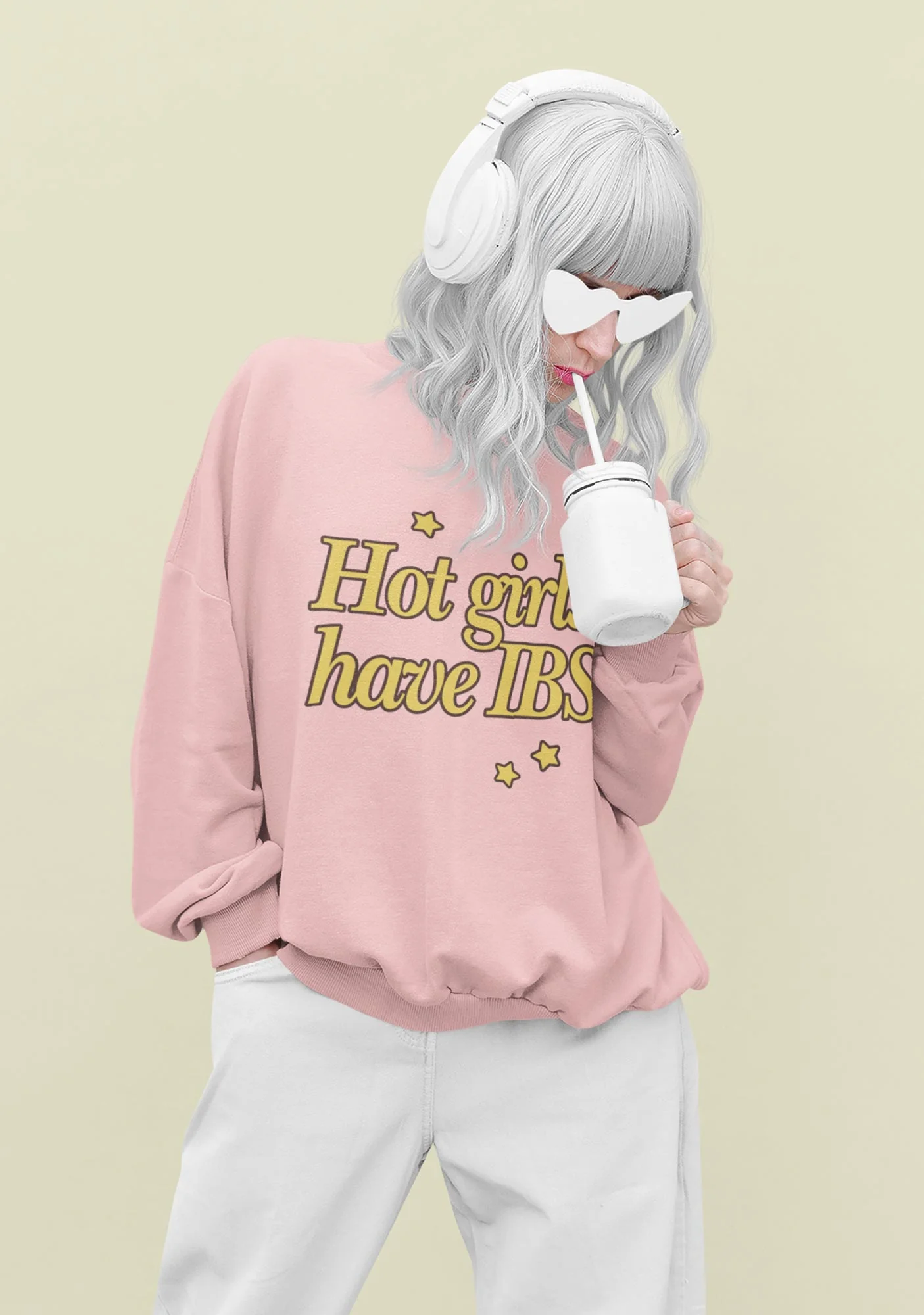 Hot Girls Have IBS Y2K Sweatshirt - Image 7