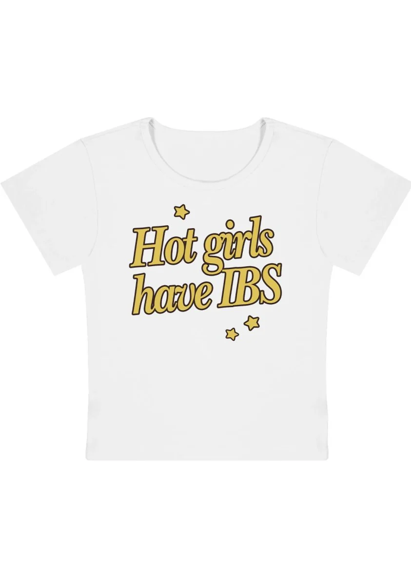 Hot Girls Have IBS Y2K Baby Tee - Image 3