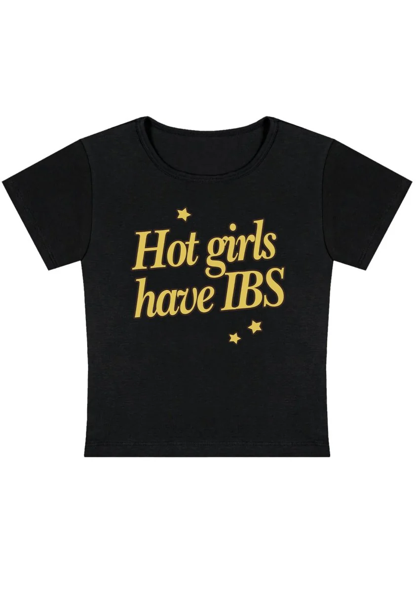 Hot Girls Have IBS Y2K Baby Tee - Image 4