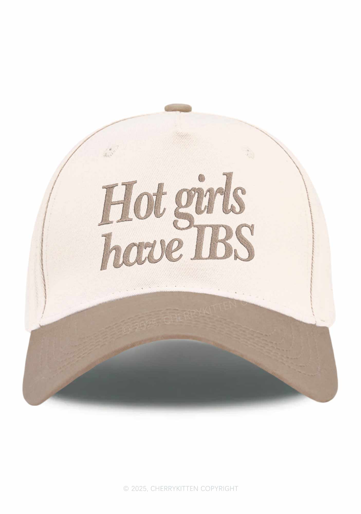 Hot Girls Have IBS Y2K Color Block Baseball Cap Cherrykitten - Image 6