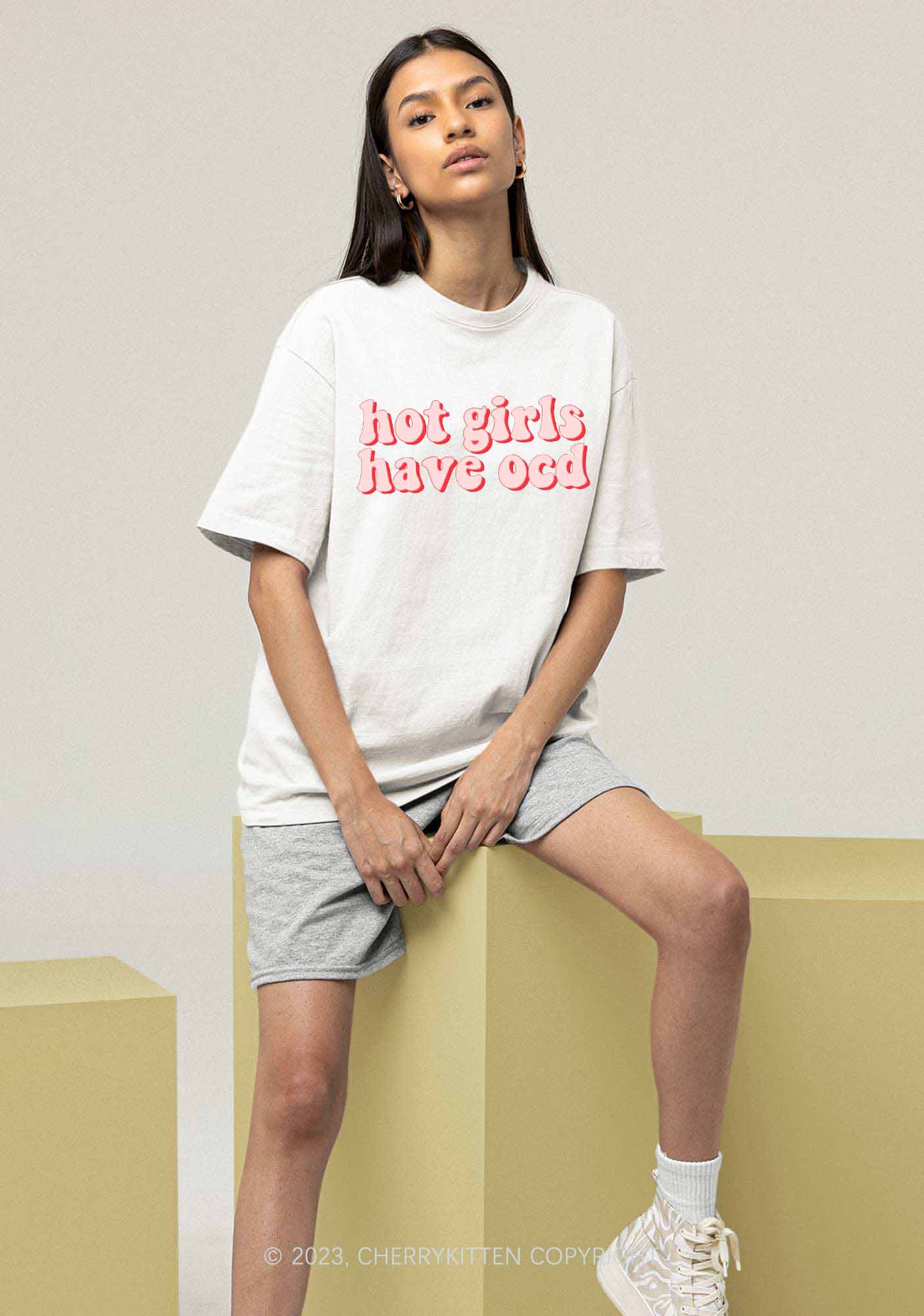 Hot Girls Have OCD Y2K Chunky Shirt Cherrykitten - Image 2
