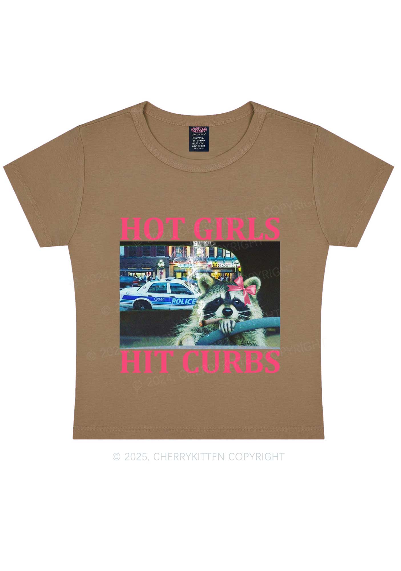 Hot Girls Hit Curbs Y2K Baby Tee Cherrykitten - Image 10