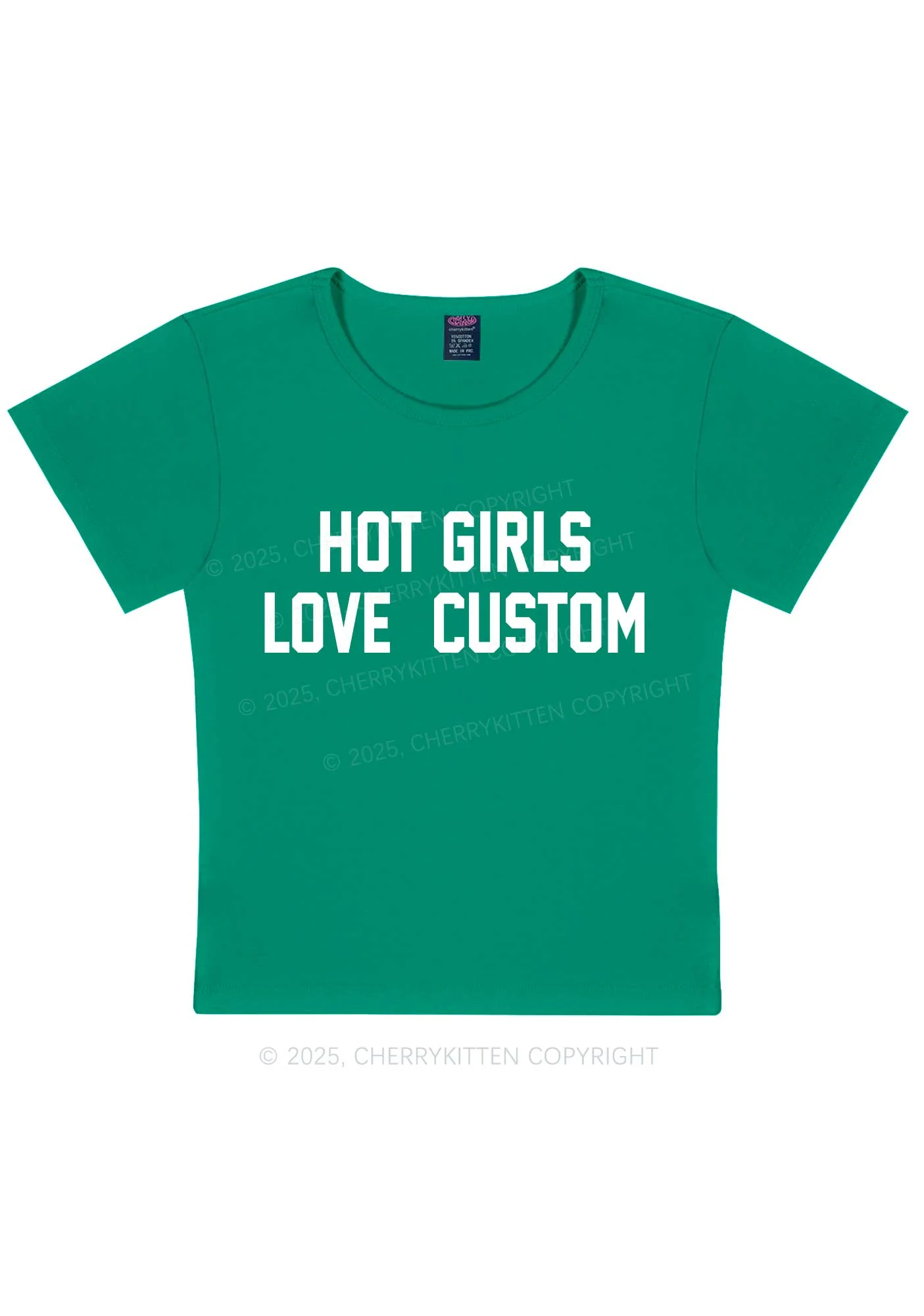 Hot Girls Love Custom Y2K Baby Tee Cherrykitten - Image 10
