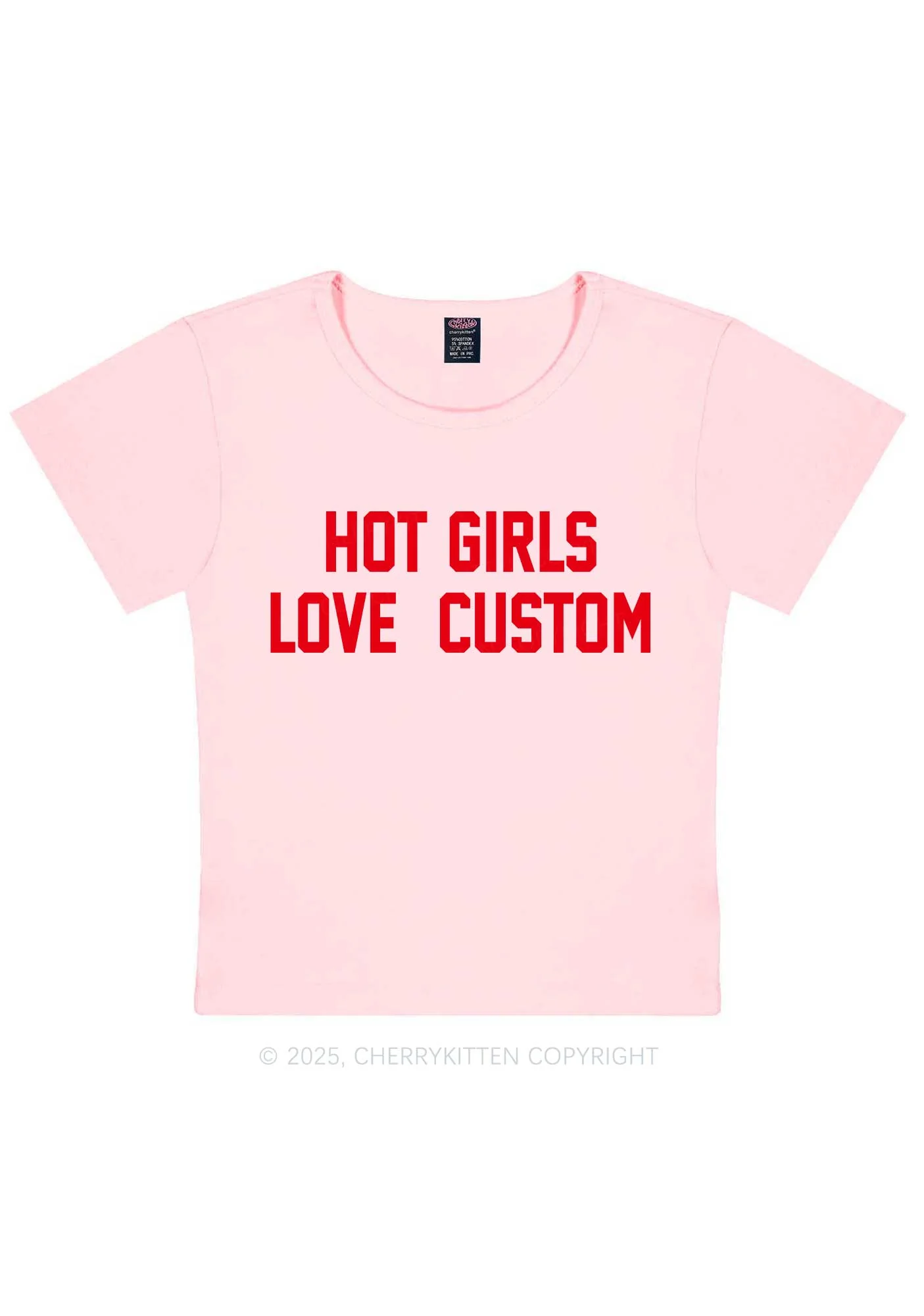 Hot Girls Love Custom Y2K Baby Tee Cherrykitten - Image 11