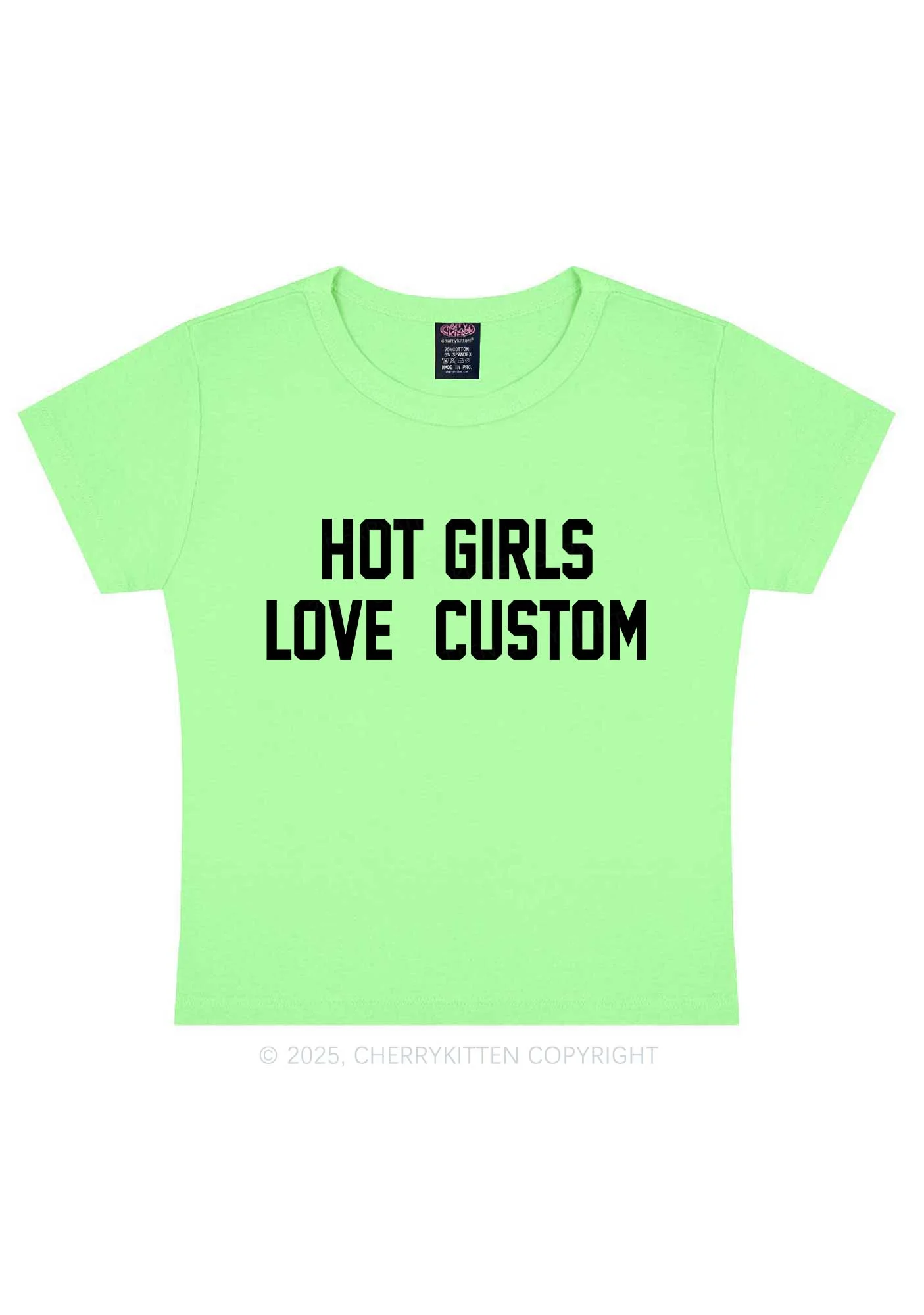 Hot Girls Love Custom Y2K Baby Tee Cherrykitten - Image 12