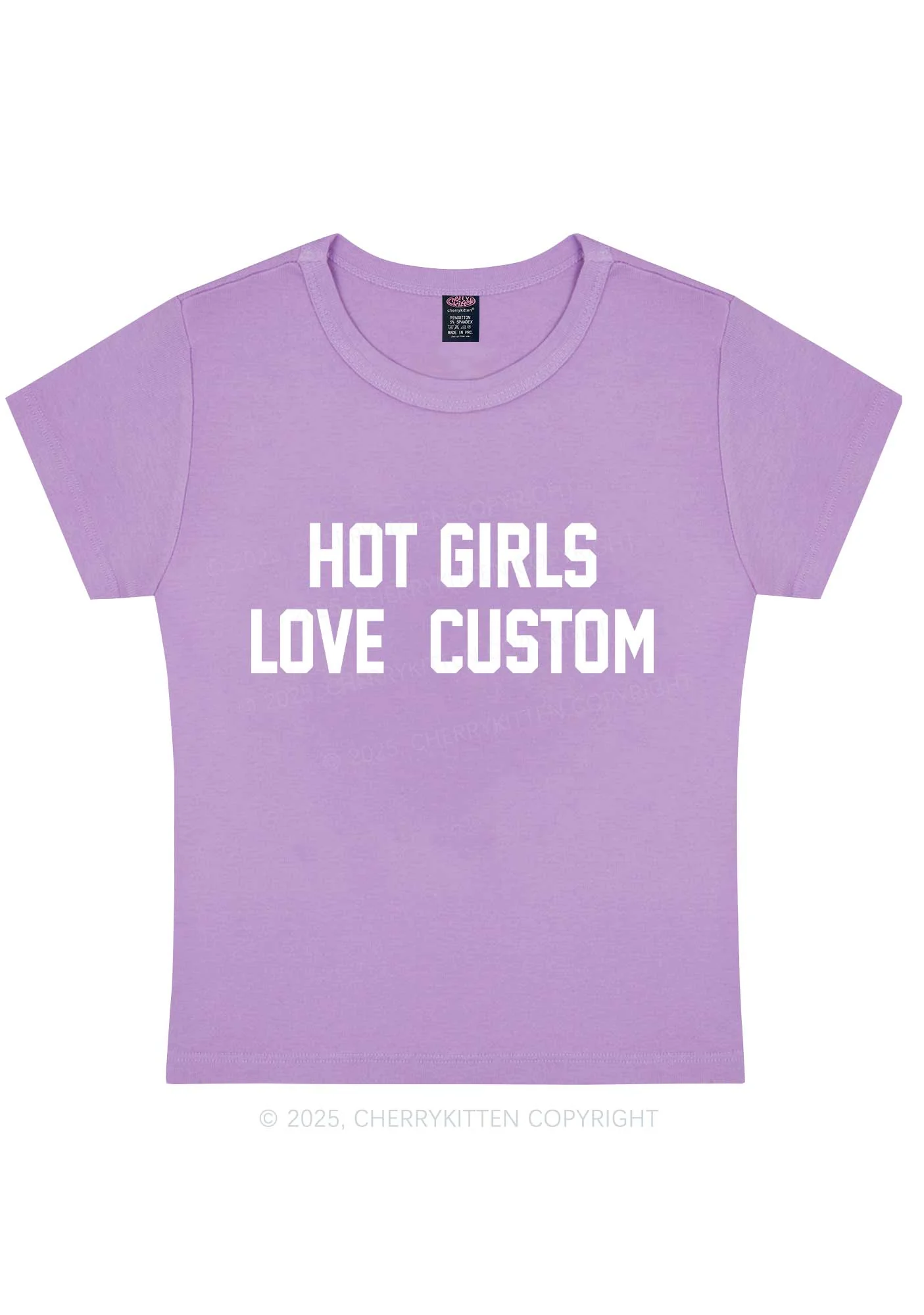 Hot Girls Love Custom Y2K Baby Tee Cherrykitten - Image 5