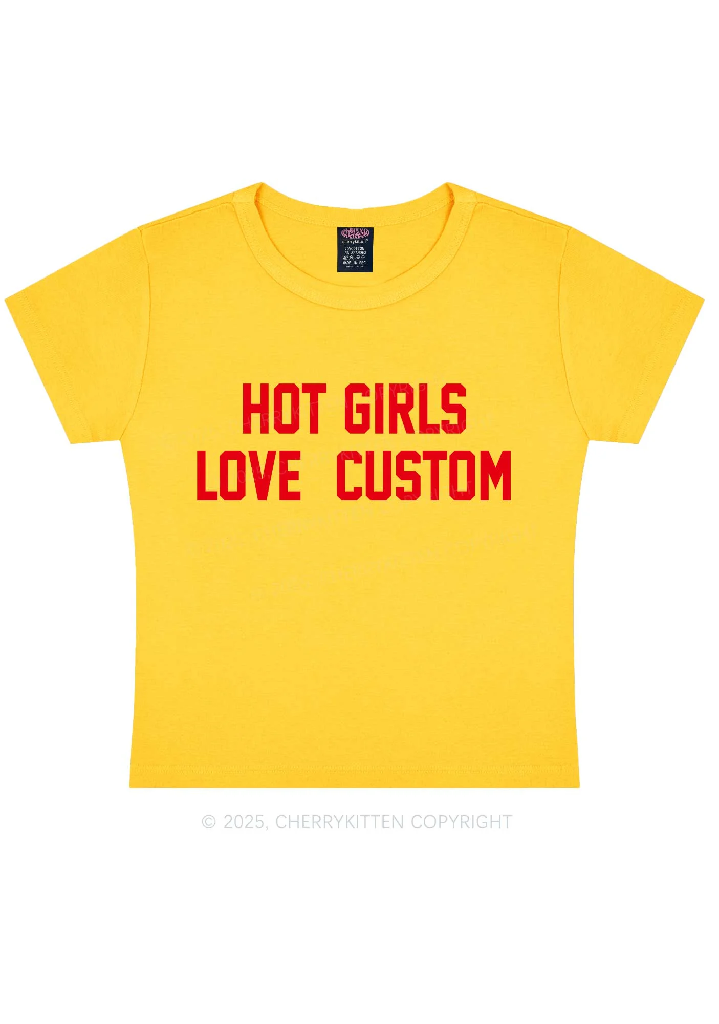 Hot Girls Love Custom Y2K Baby Tee Cherrykitten - Image 7