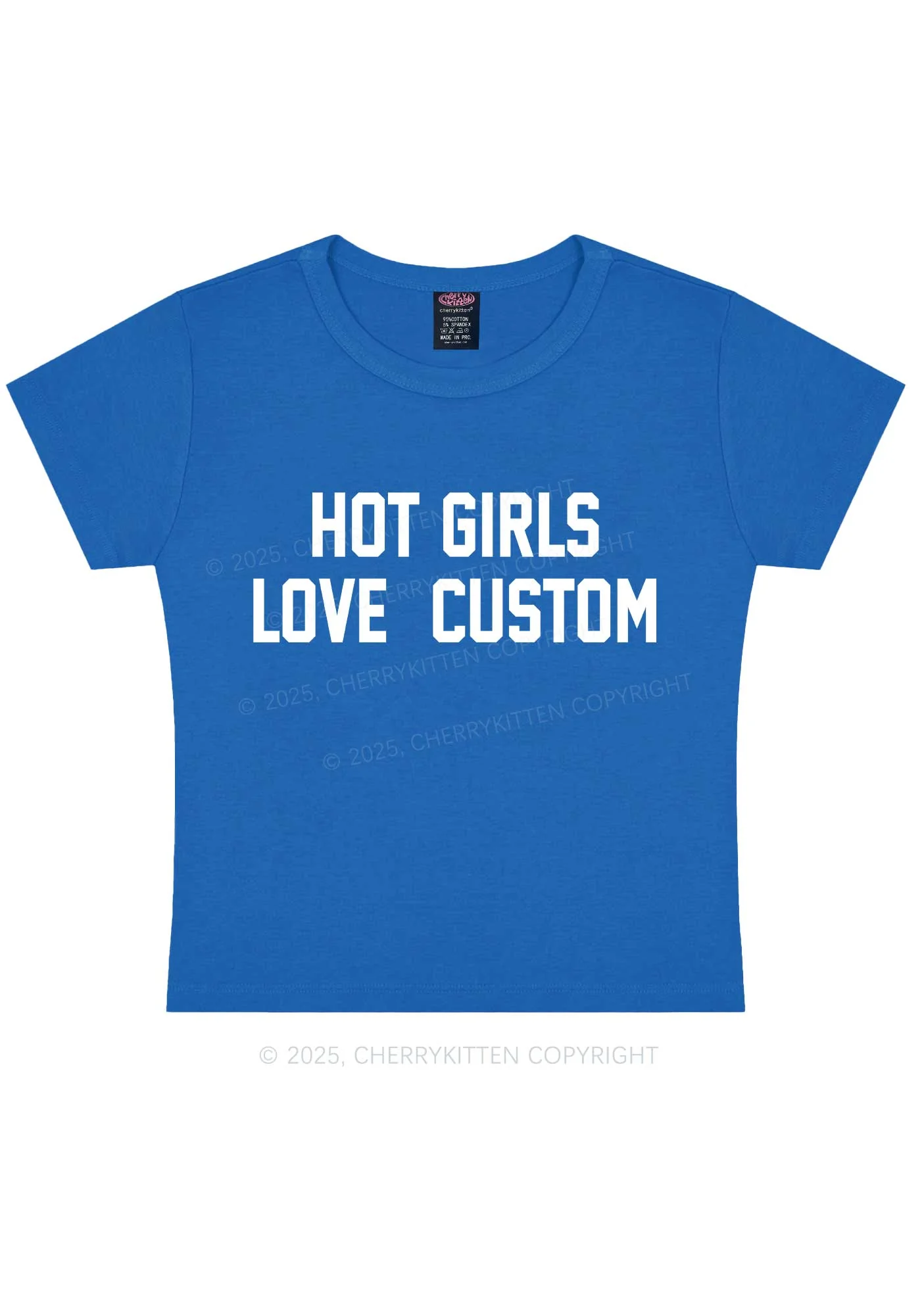 Hot Girls Love Custom Y2K Baby Tee Cherrykitten - Image 8