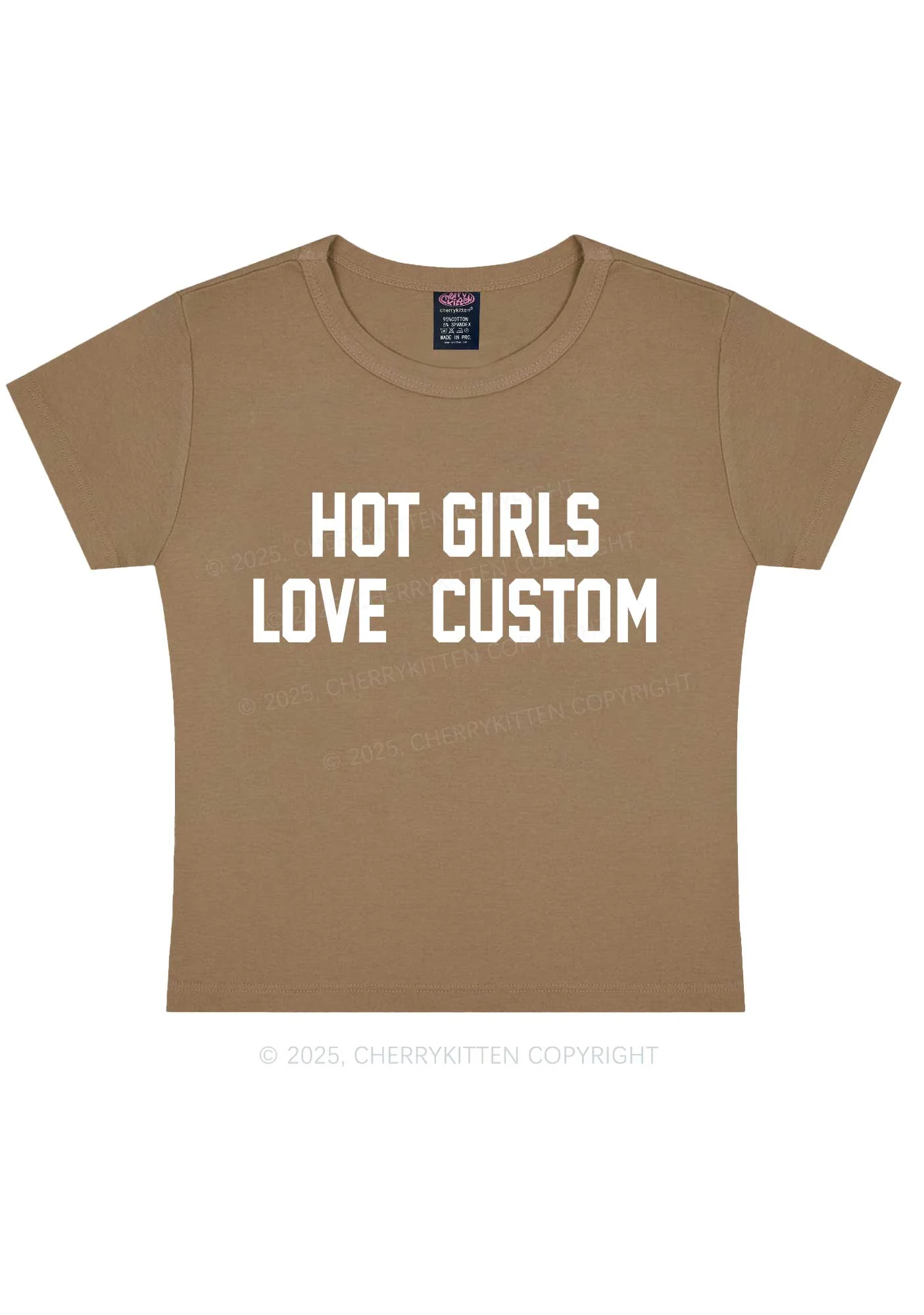 Hot Girls Love Custom Y2K Baby Tee Cherrykitten - Image 9