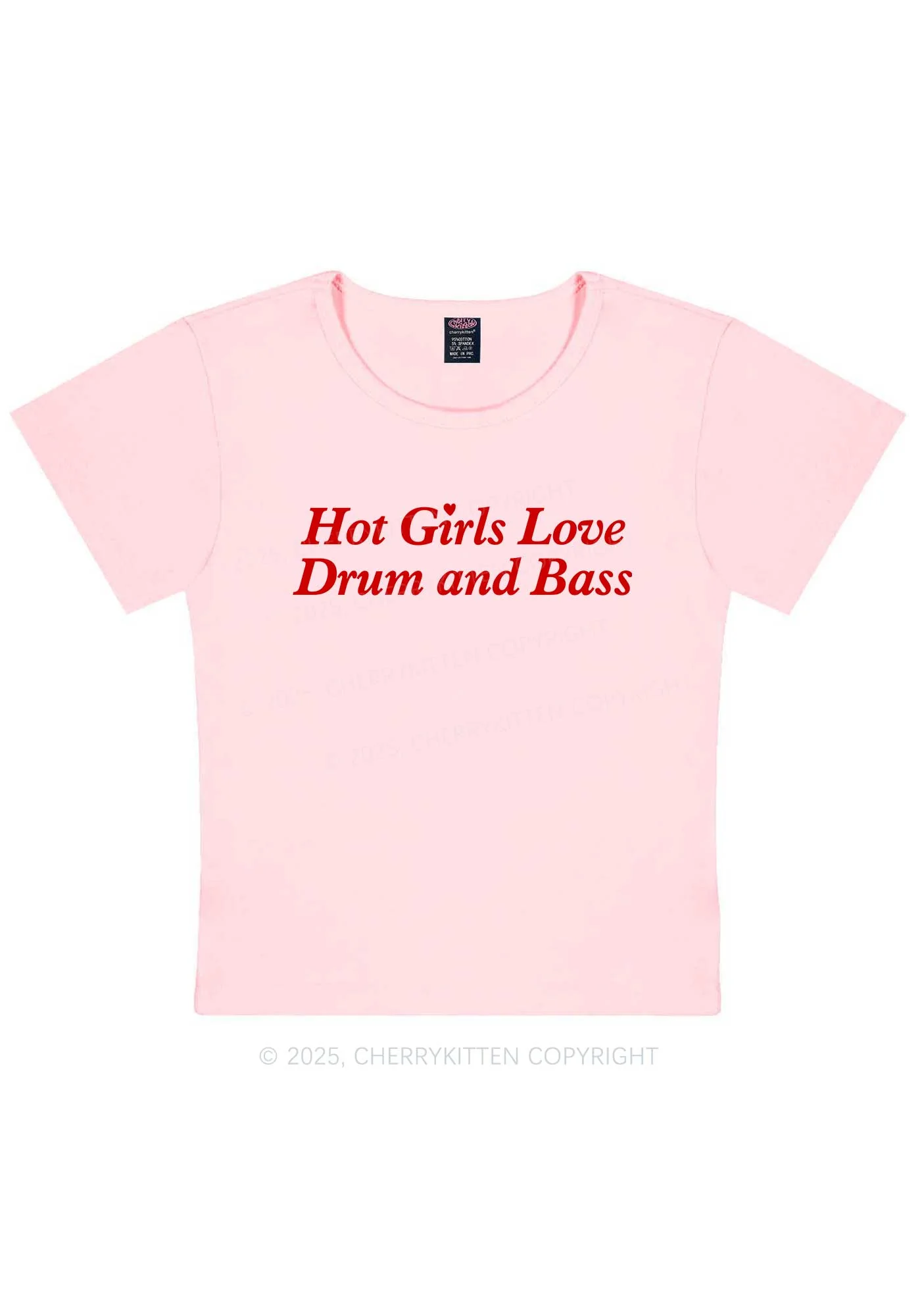Hot Girls Love Drum And Bass Y2K Baby Tee Cherrykitten - Image 11