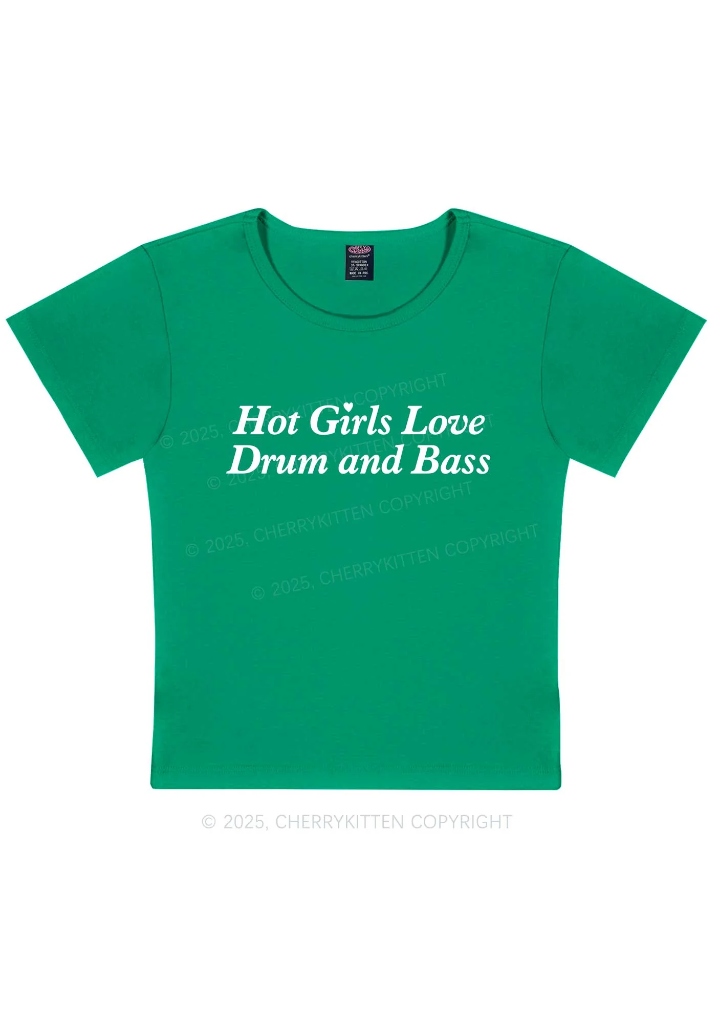 Hot Girls Love Drum And Bass Y2K Baby Tee Cherrykitten - Image 12