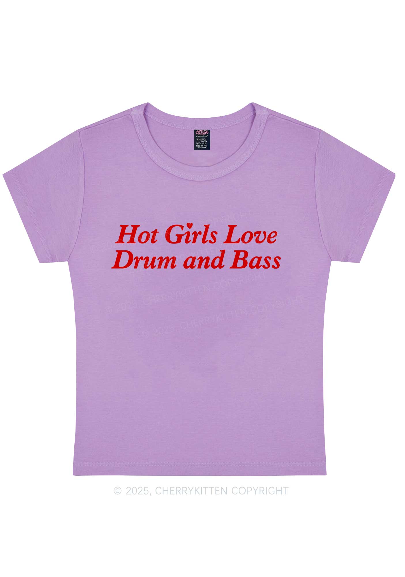 Hot Girls Love Drum And Bass Y2K Baby Tee Cherrykitten - Image 7