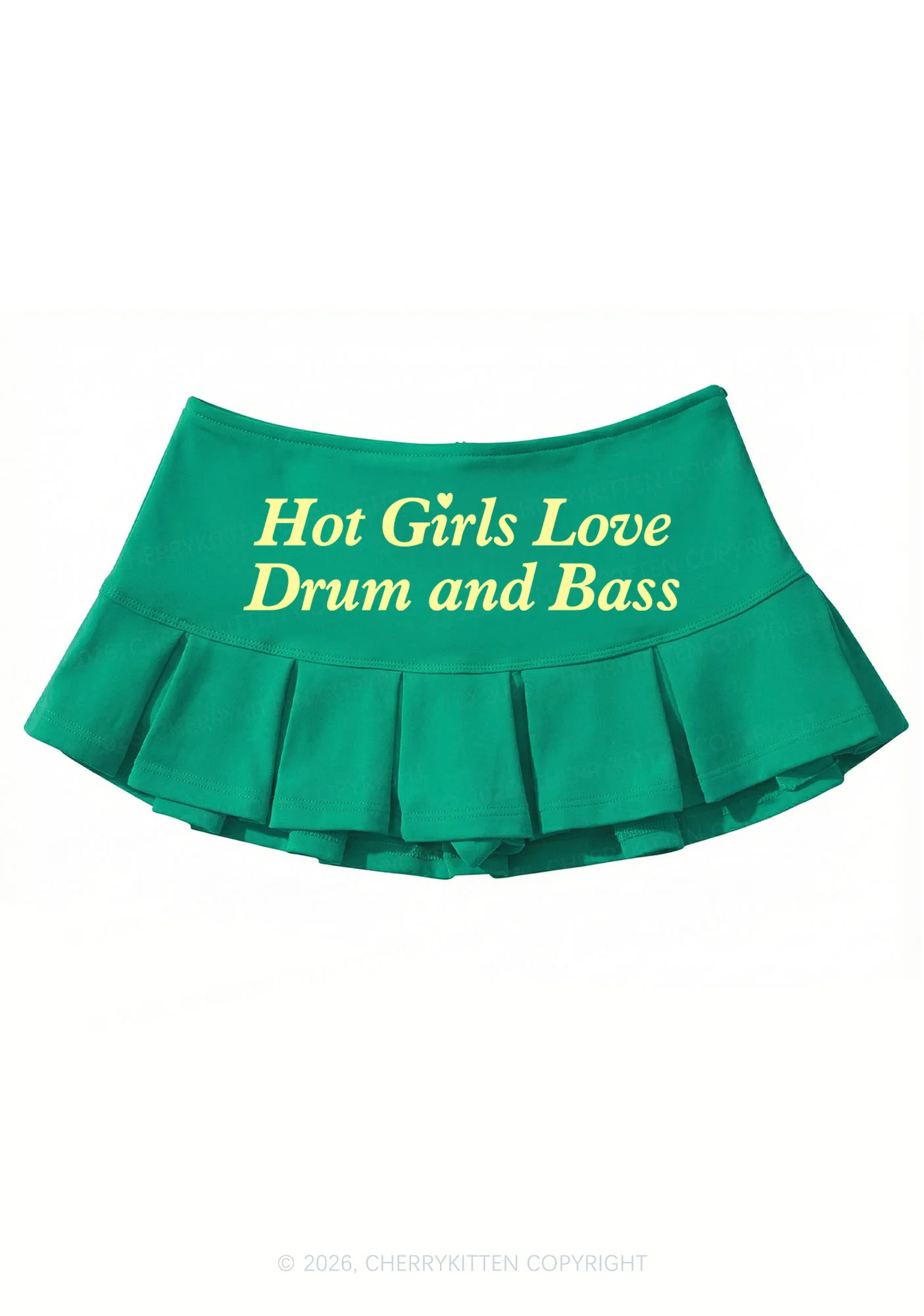Hot Girls Love Drum And Bass Y2K Mini Pleated Skirts Cherrykitten - Image 5