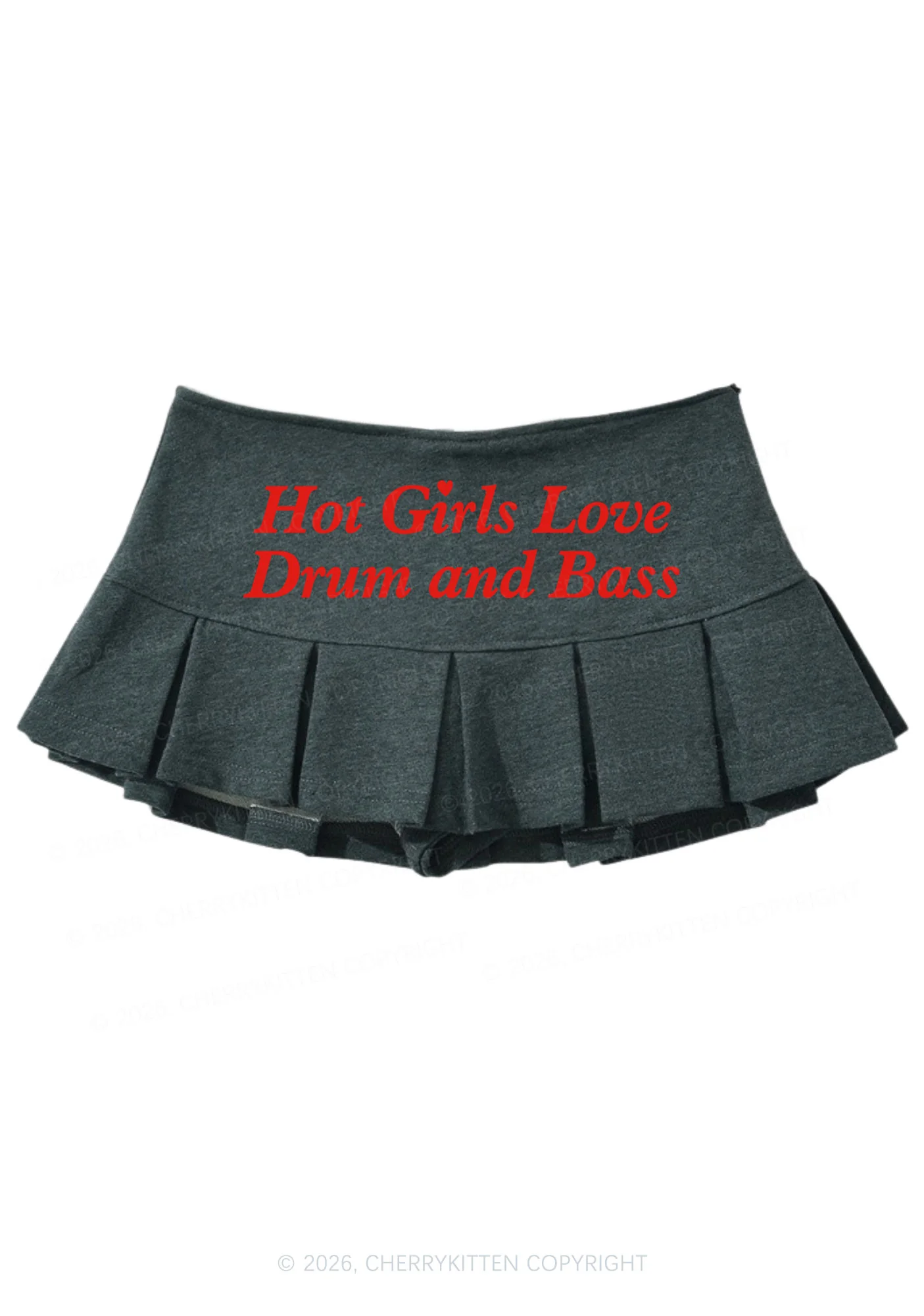 Hot Girls Love Drum And Bass Y2K Mini Pleated Skirts Cherrykitten - Image 6
