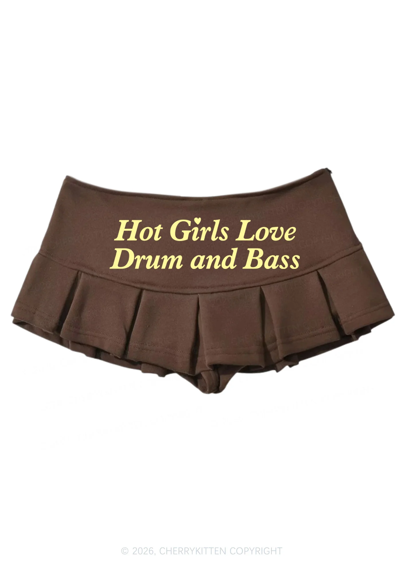 Hot Girls Love Drum And Bass Y2K Mini Pleated Skirts Cherrykitten - Image 7