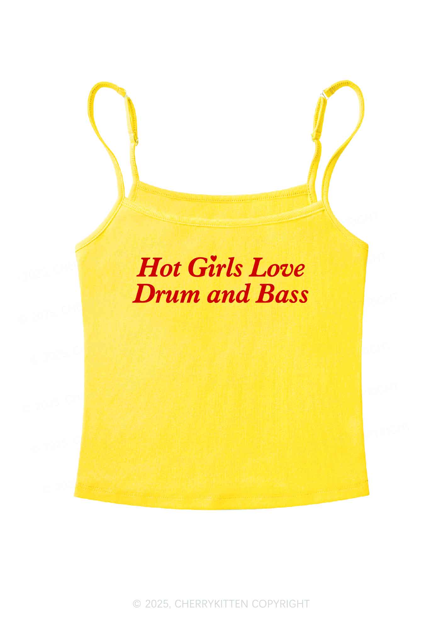 Hot Girls Love Drum And Bass Y2K Spaghetti Strap Cami Cherrykitten - Image 6