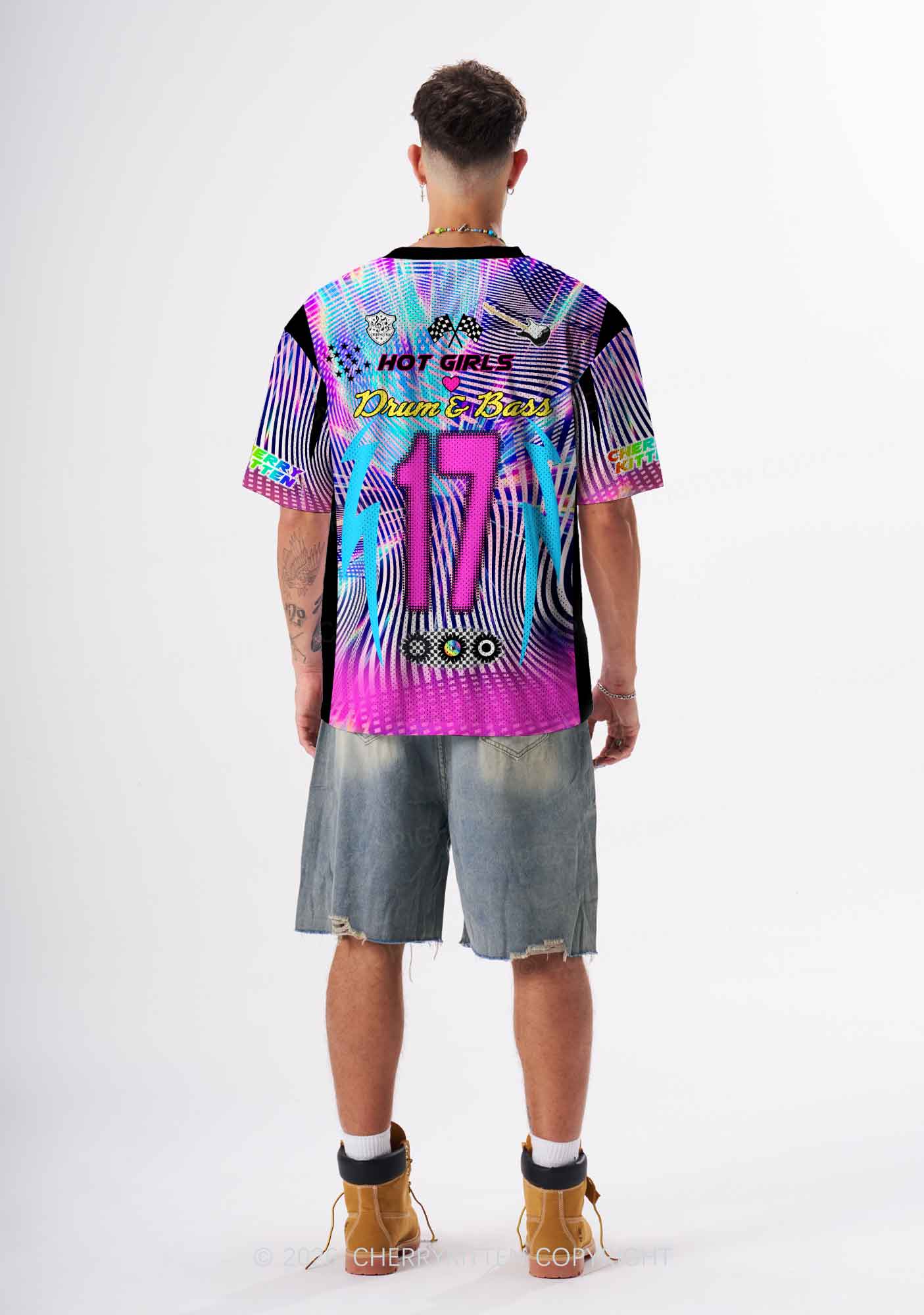 Hot Girls Love Drum And Bass Y2K Sport Jersey Shirts Cherrykitten - Image 3