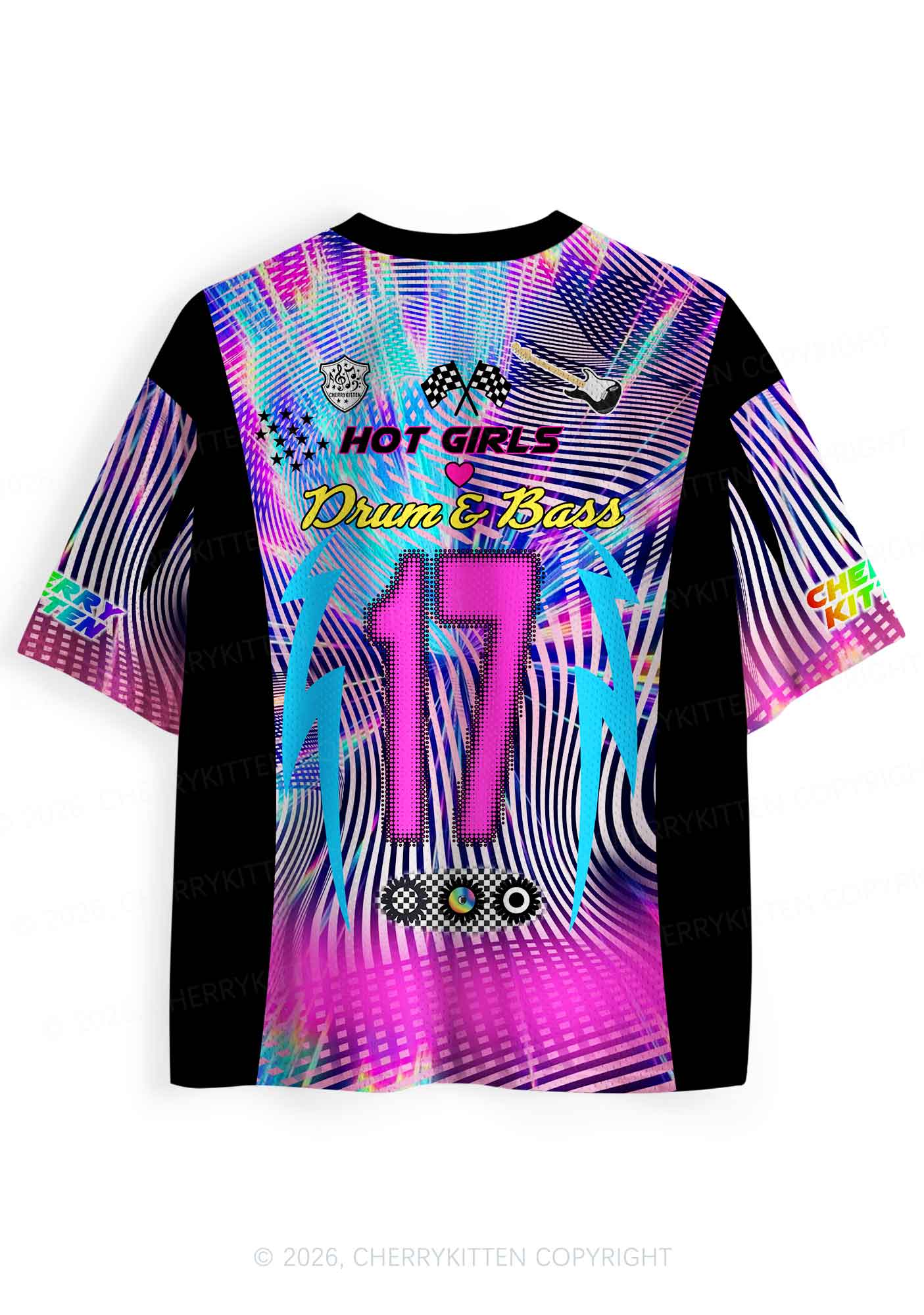 Hot Girls Love Drum And Bass Y2K Sport Jersey Shirts Cherrykitten - Image 5
