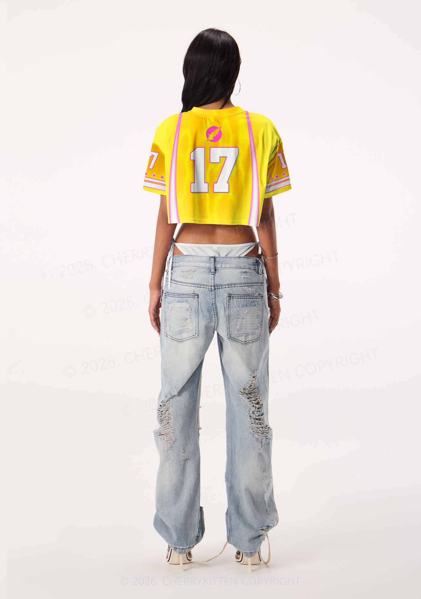 Hot Girls Love Dubstep Y2K Crop Sport Jersey Shirts Cherrykitten - Image 3