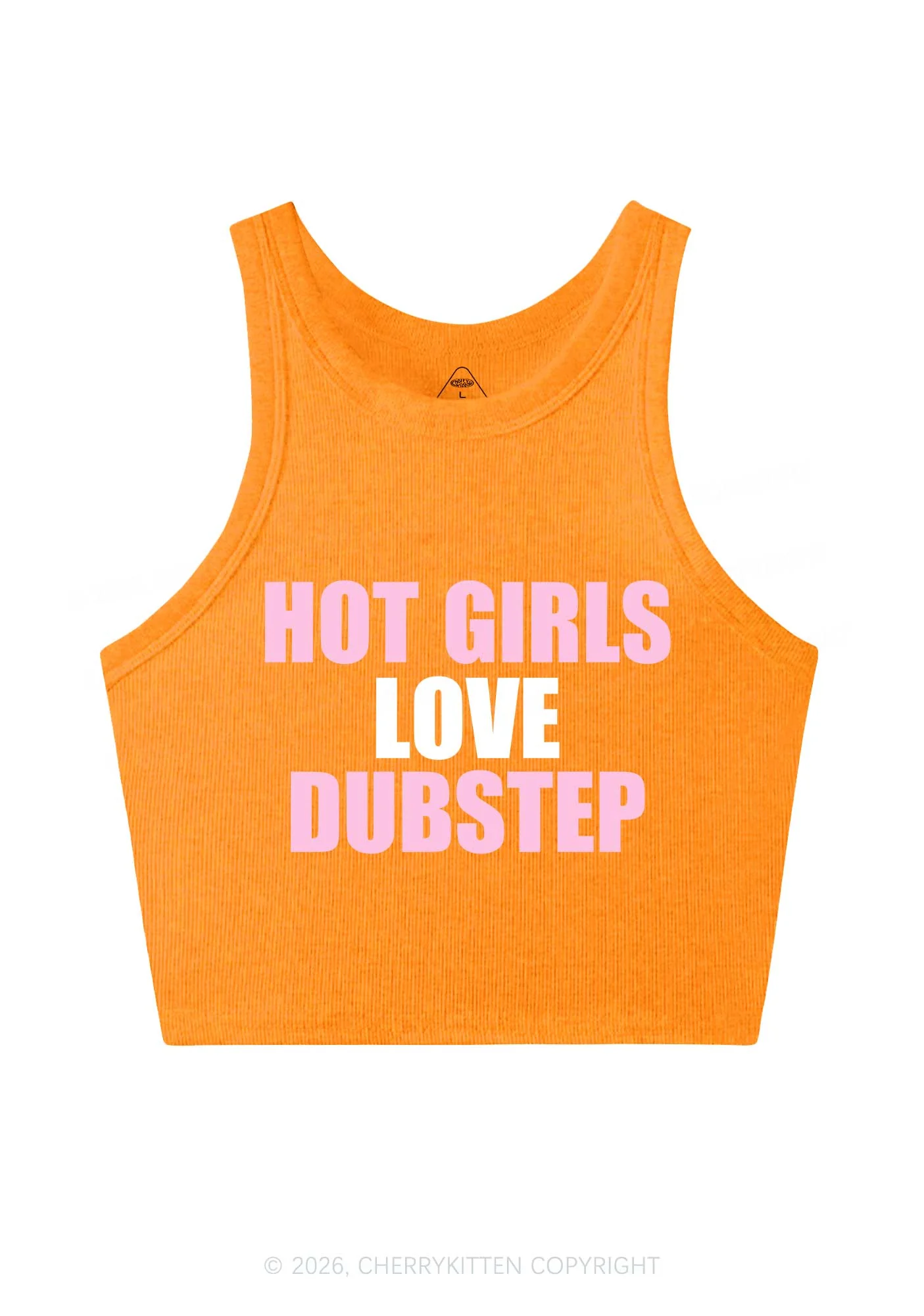 Hot Girls Love Dubstep Y2K Crop Tank Top Cherrykitten - Image 10