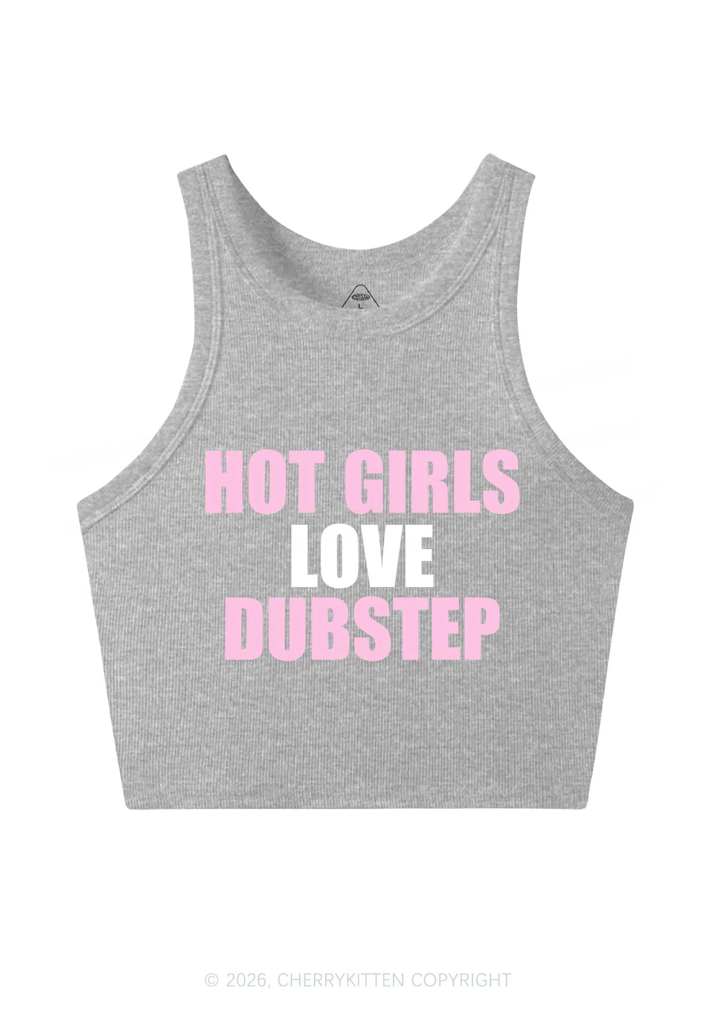 Hot Girls Love Dubstep Y2K Crop Tank Top Cherrykitten - Image 9