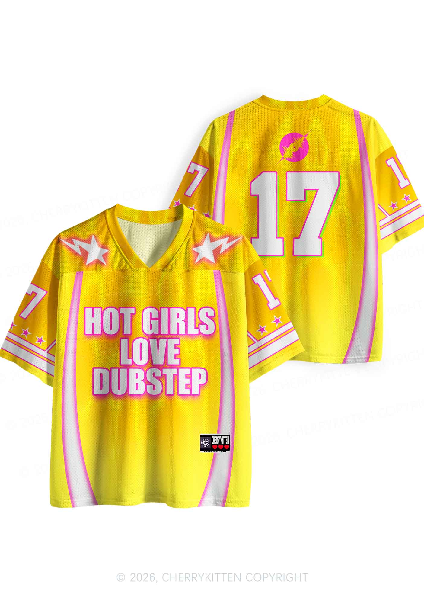 Hot Girls Love Dubstep Y2K Sport Jersey Shirts Cherrykitten - Image 5