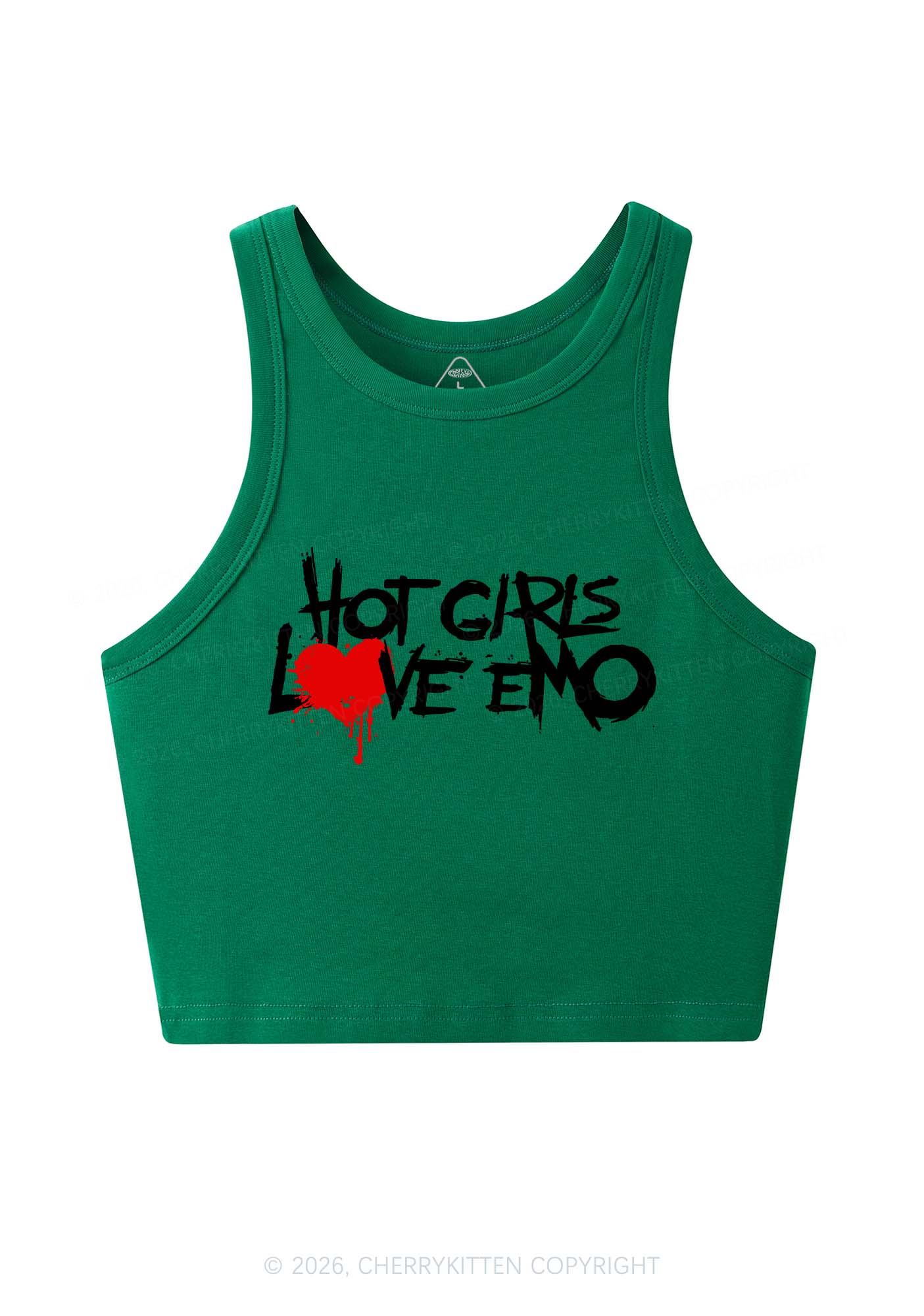 Hot Girls Love Emo Y2K Crop Tank Top Cherrykitten - Image 12
