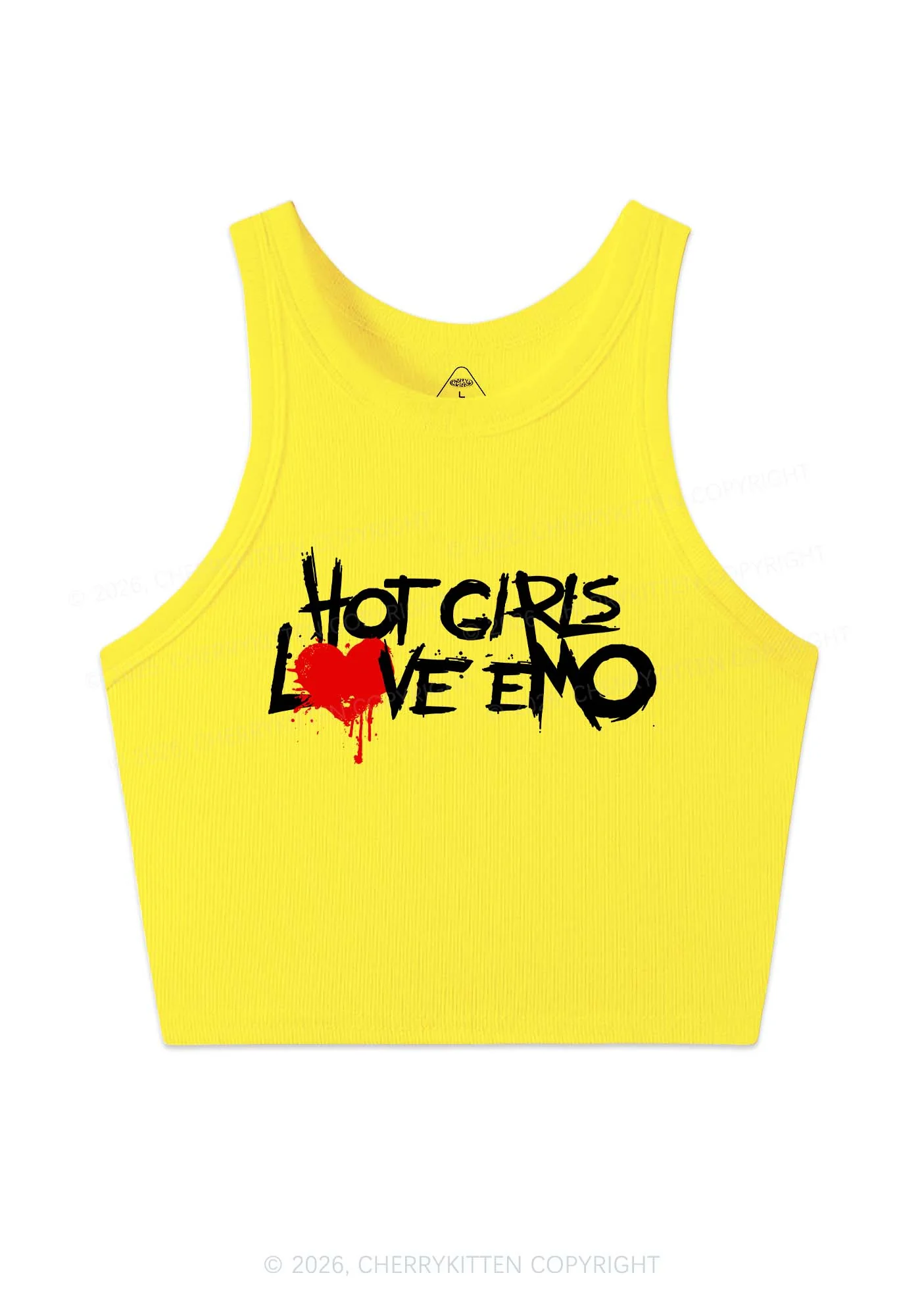 Hot Girls Love Emo Y2K Crop Tank Top Cherrykitten - Image 4