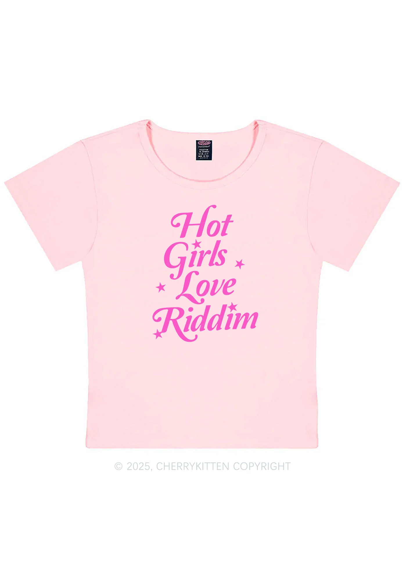 Hot Girls Love Riddim Y2K Baby Tee Cherrykitten - Image 10