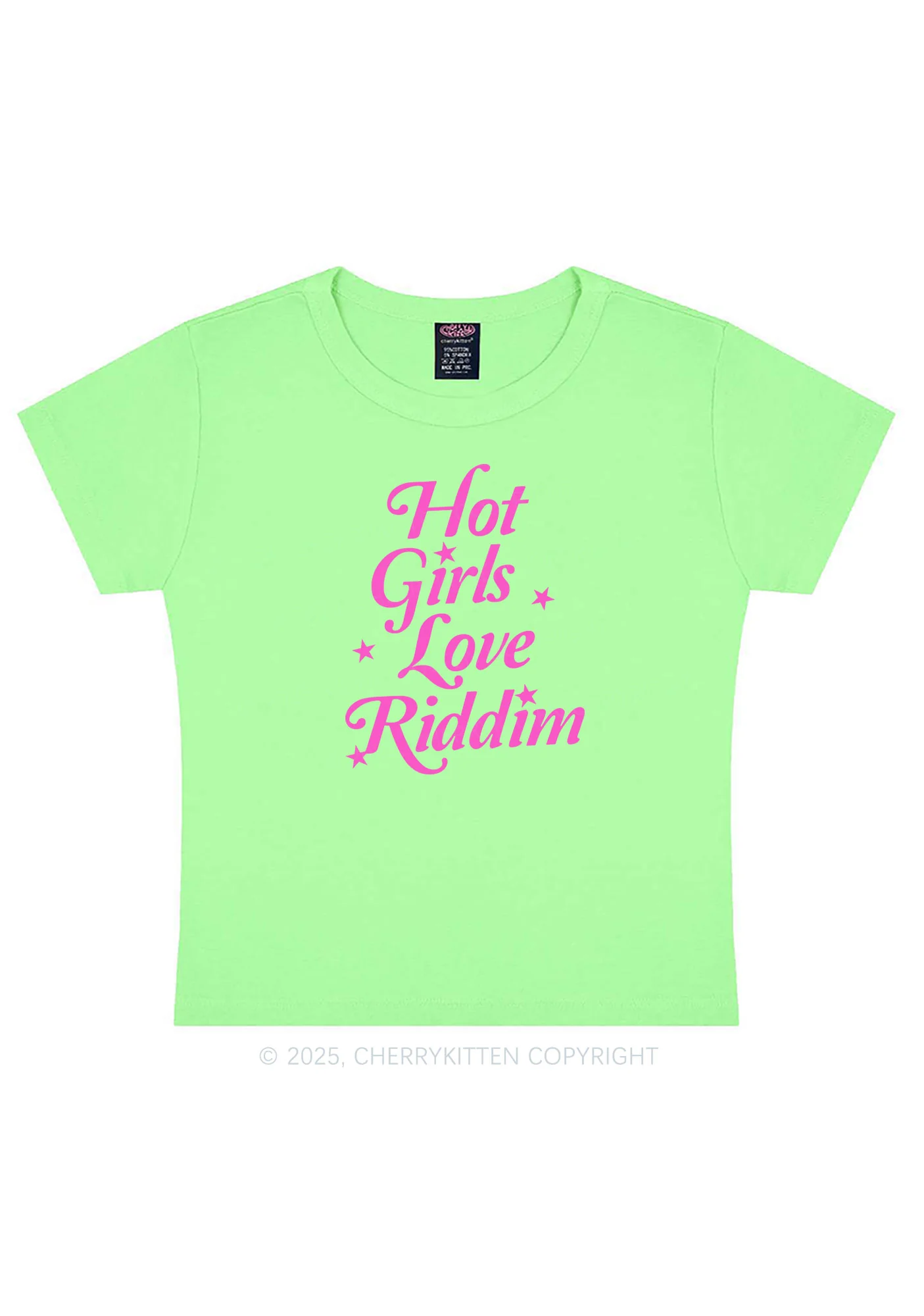 Hot Girls Love Riddim Y2K Baby Tee Cherrykitten - Image 11