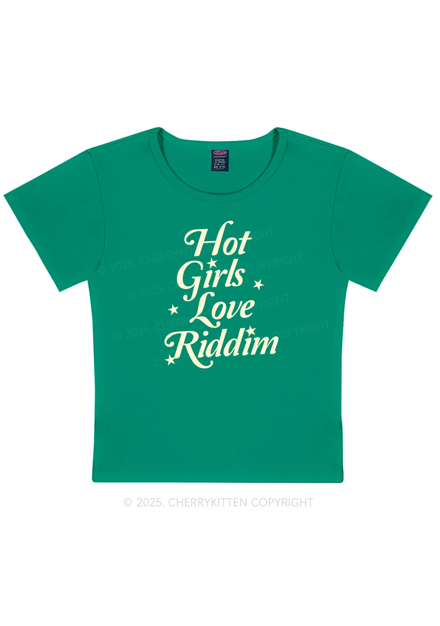 Hot Girls Love Riddim Y2K Baby Tee Cherrykitten - Image 12