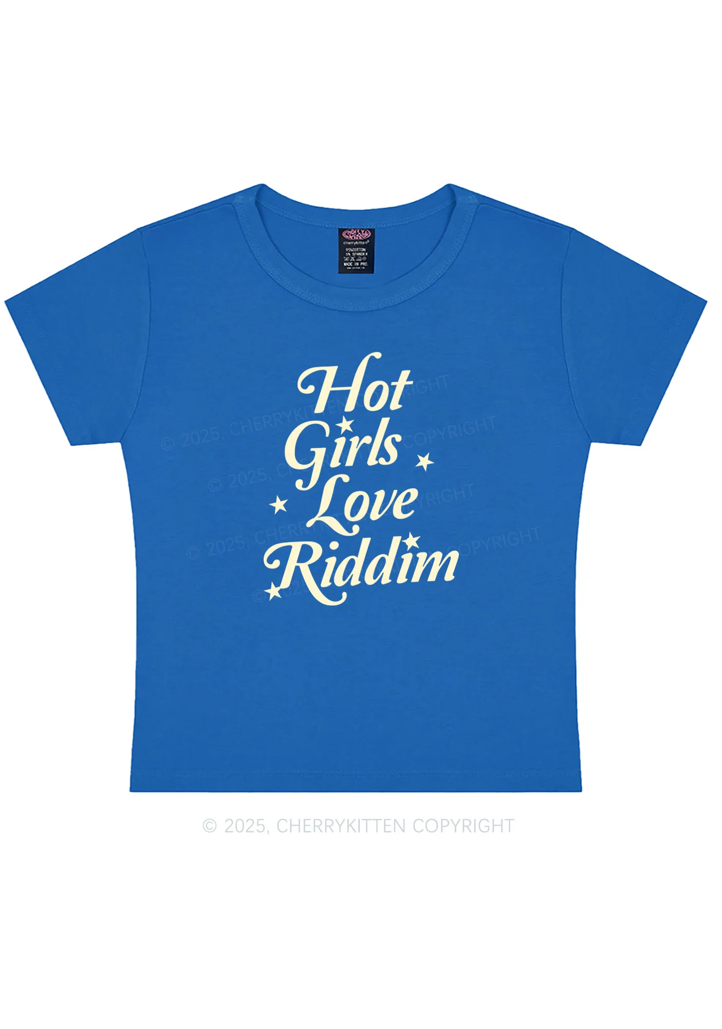 Hot Girls Love Riddim Y2K Baby Tee Cherrykitten - Image 8