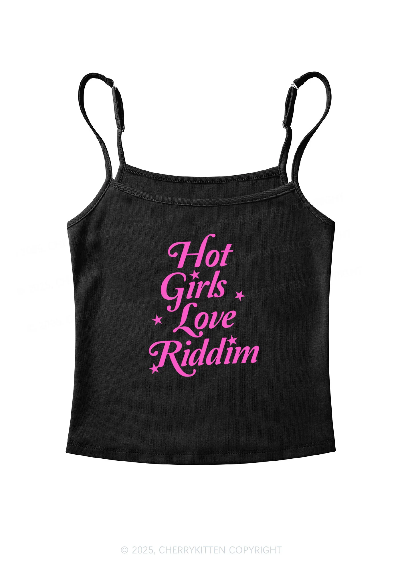 Hot Girls Love Riddim Y2K Spaghetti Strap Cami Cherrykitten - Image 3