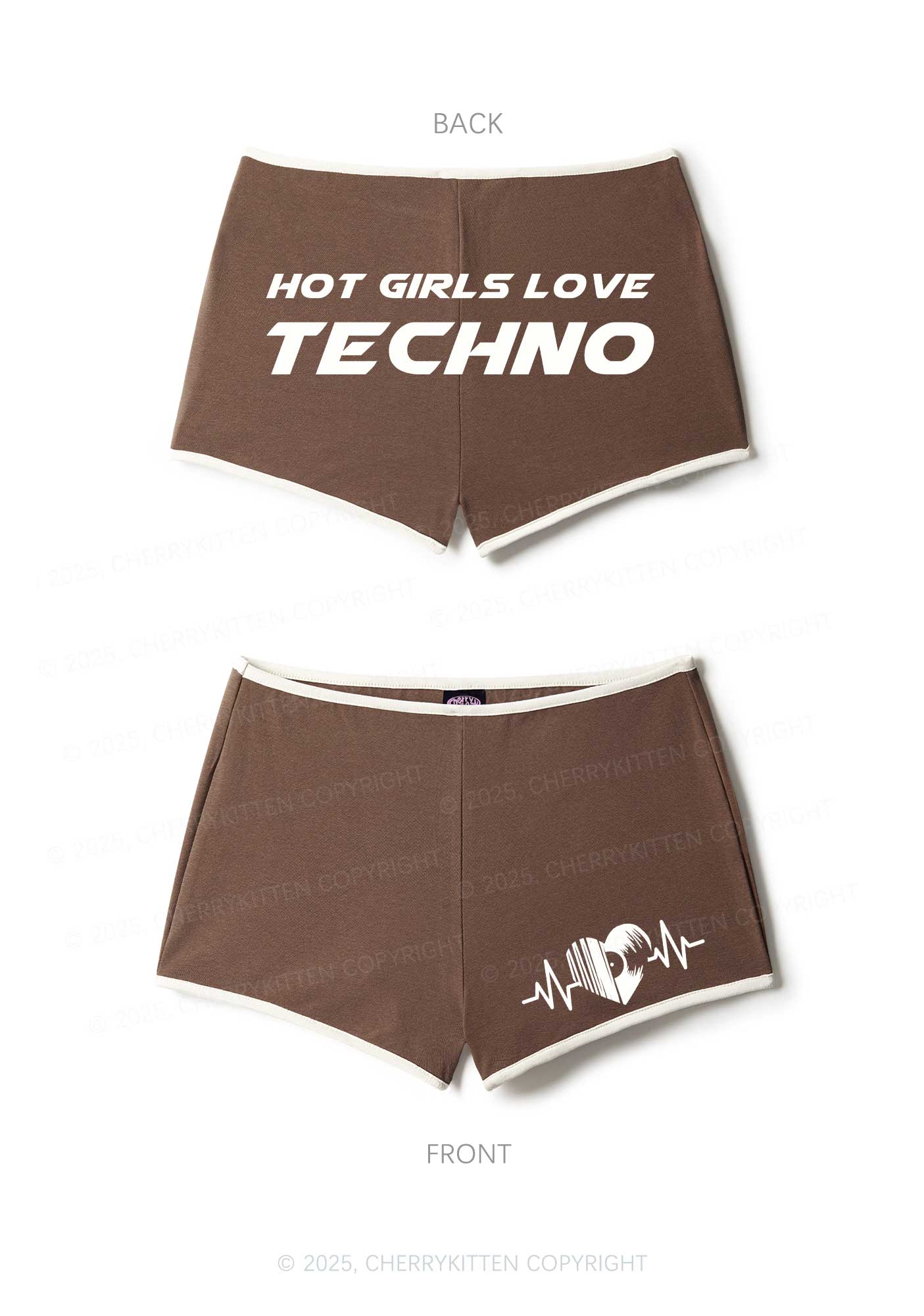 Hot Girls Love Techno Y2K Booty Shorts Cherrykitten - Image 6