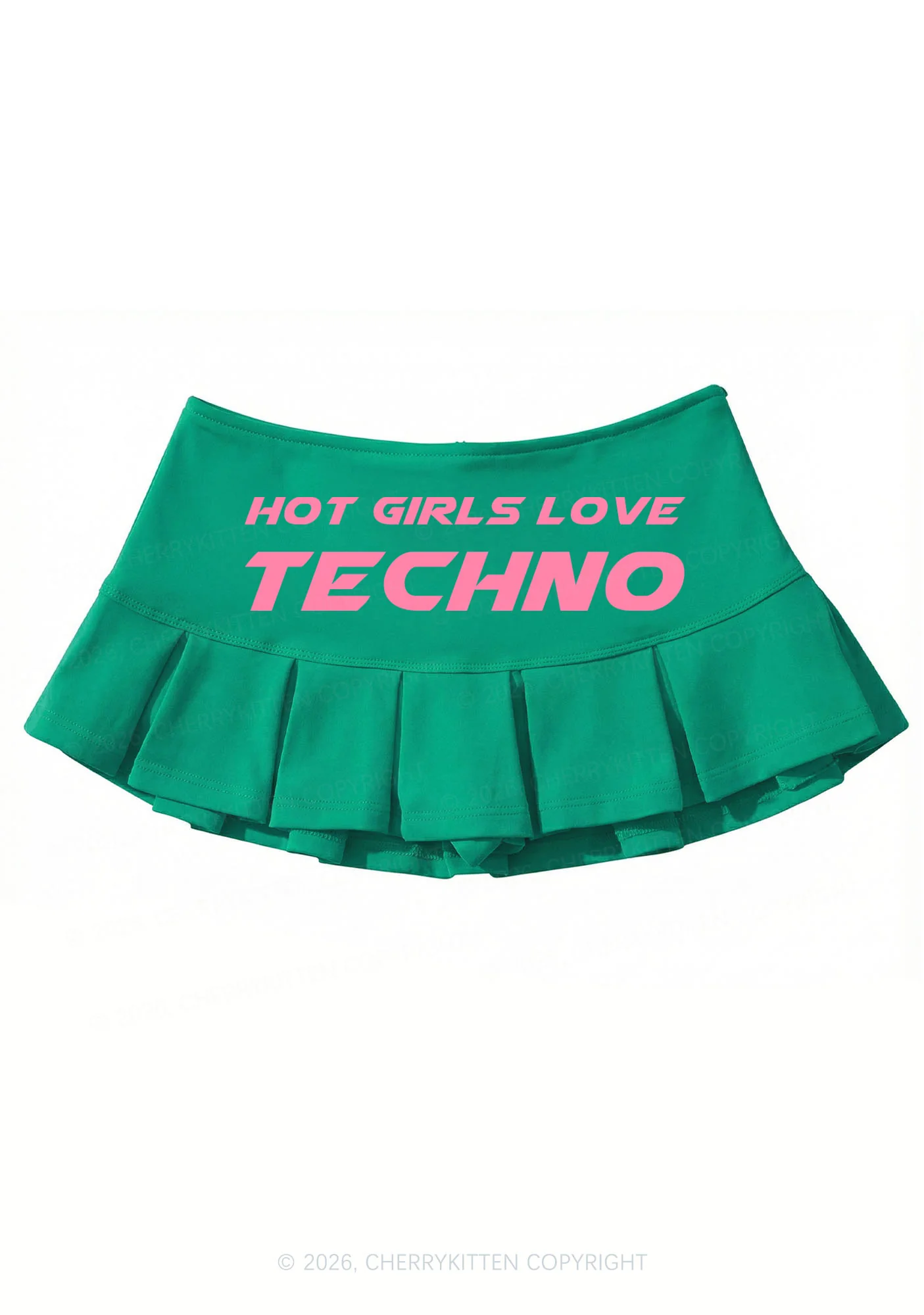 Hot Girls Love Techno Y2K Mini Pleated Skirts Cherrykitten - Image 7