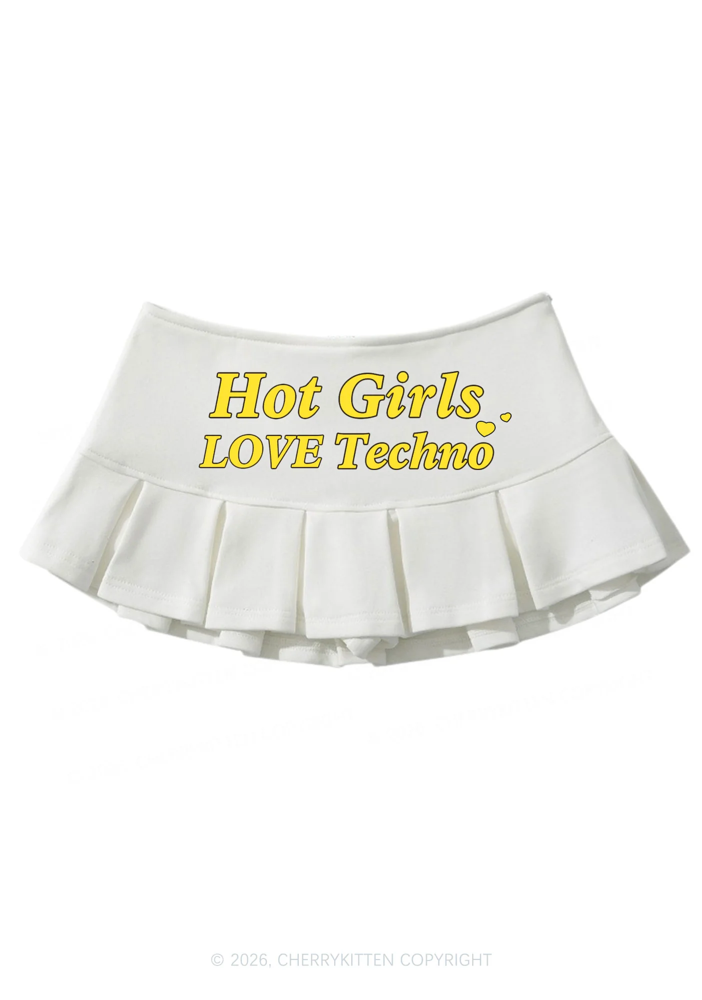 Hot Girls Love Techno Y2K Mini Pleated Skirts Cherrykitten - Image 4